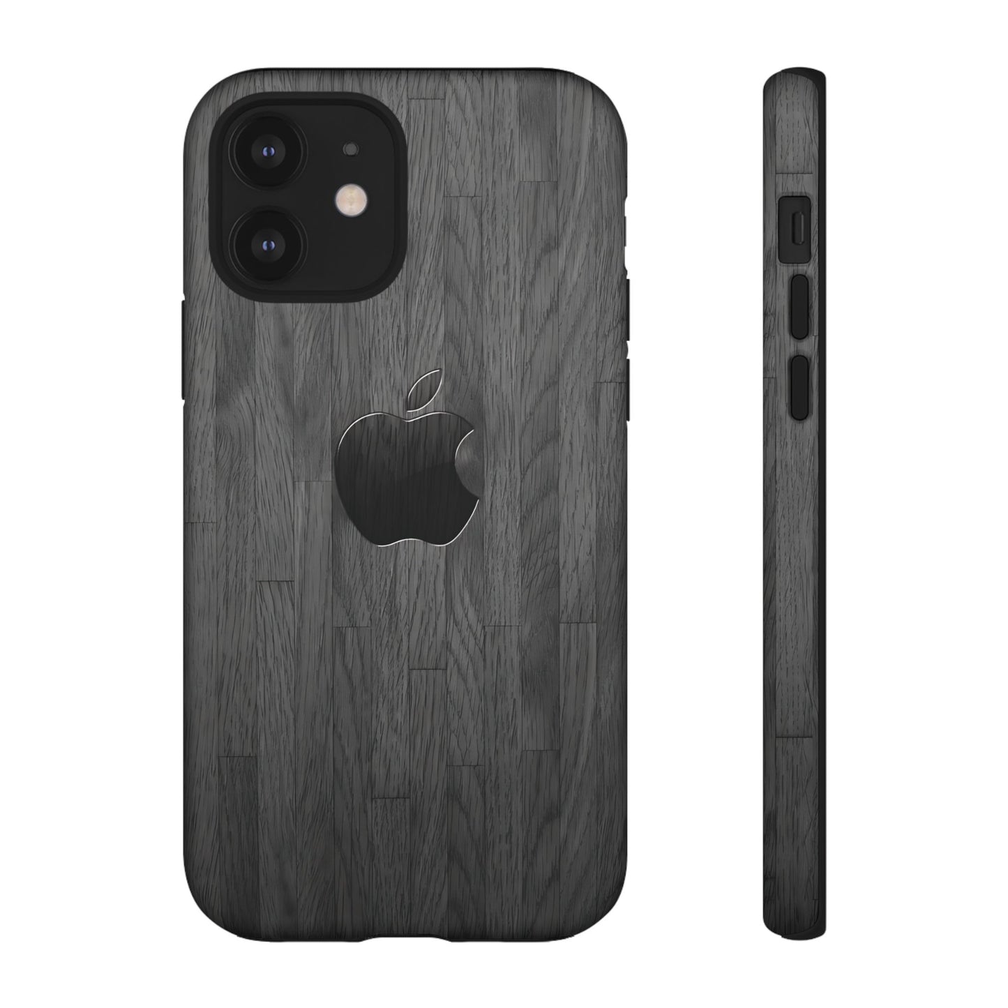 Tough Cases For iPhones, Gray Wood Color Rugged Phone Case