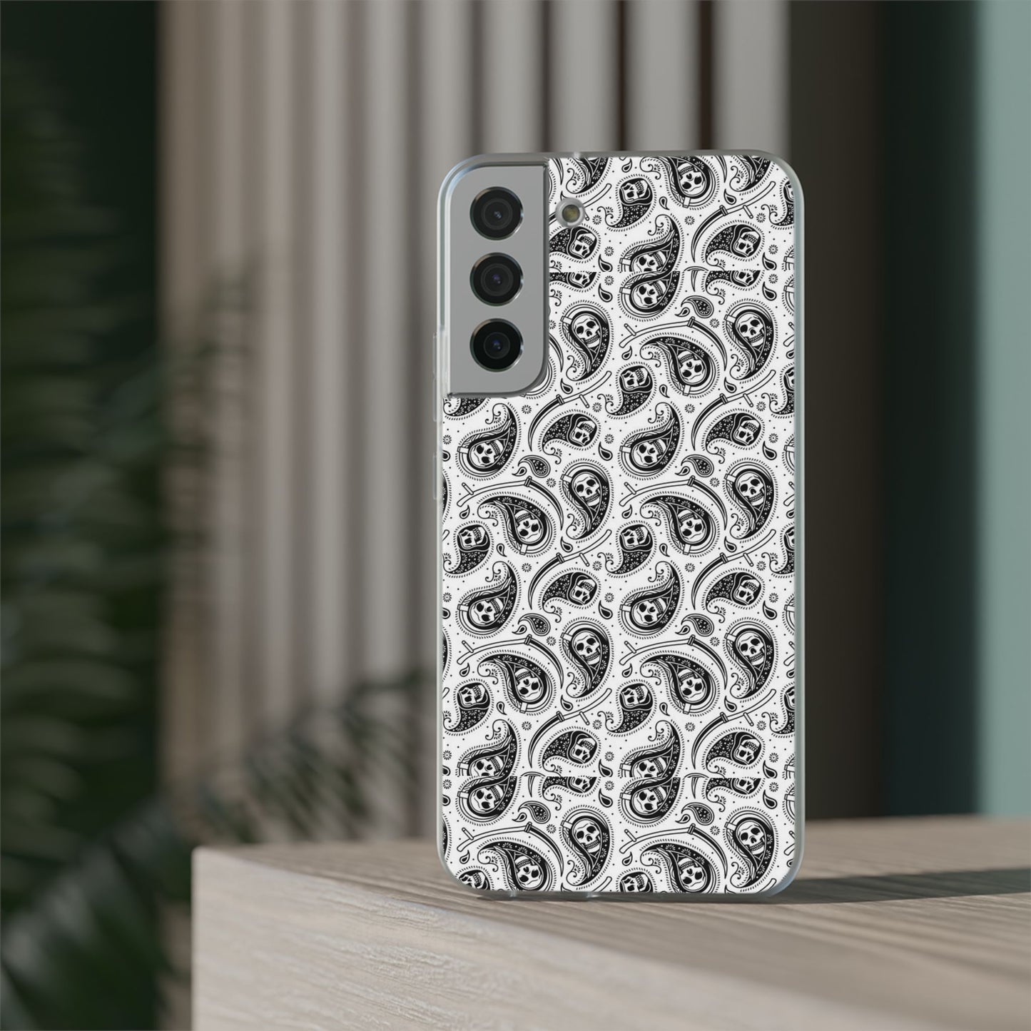 Skull Paisley Pattern Phone Case TPU Soft Flexi Case for iPhones