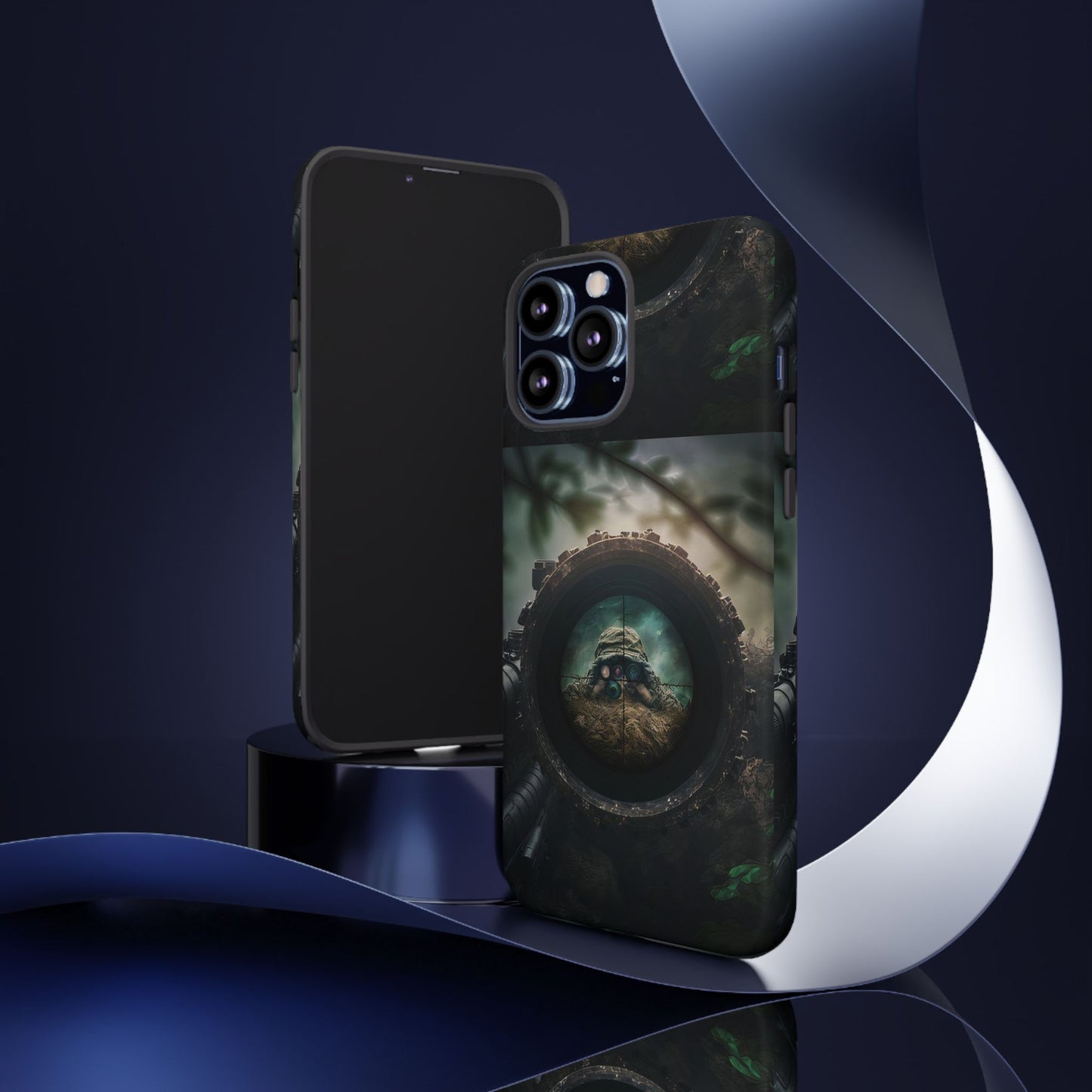 Sniper Scope Soldier Phone Case | Dual Layer Tough Cover  For iPhone