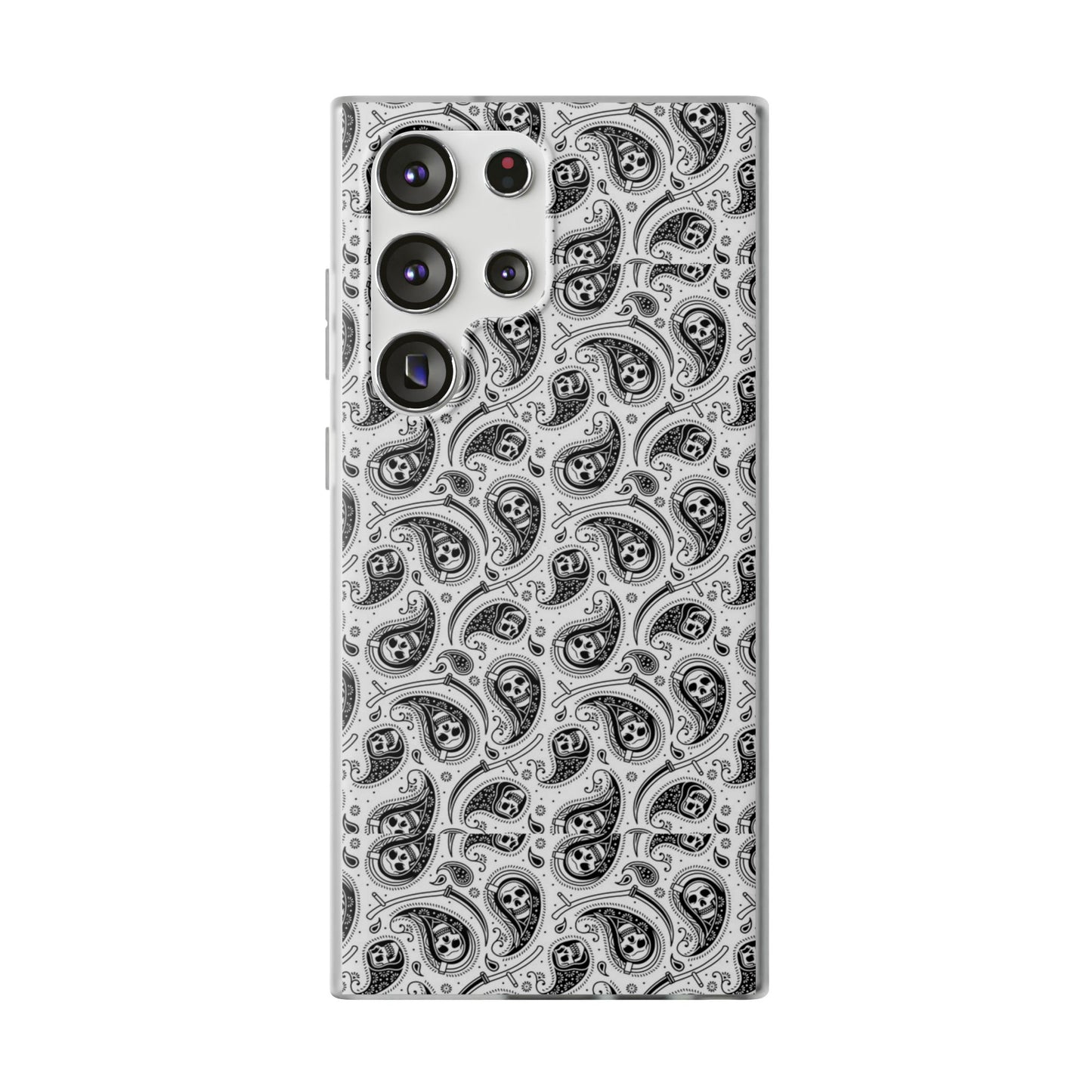 Skull Paisley Pattern Phone Case TPU Soft Flexi Case for iPhones