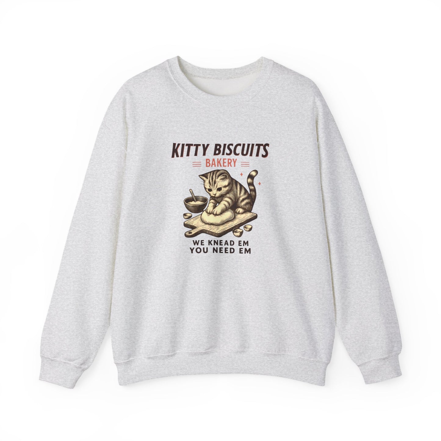Kitty Biscuits Bakery Unisex Heavy Blend™ Crewneck Sweatshirt, Cozy Gift Idea
