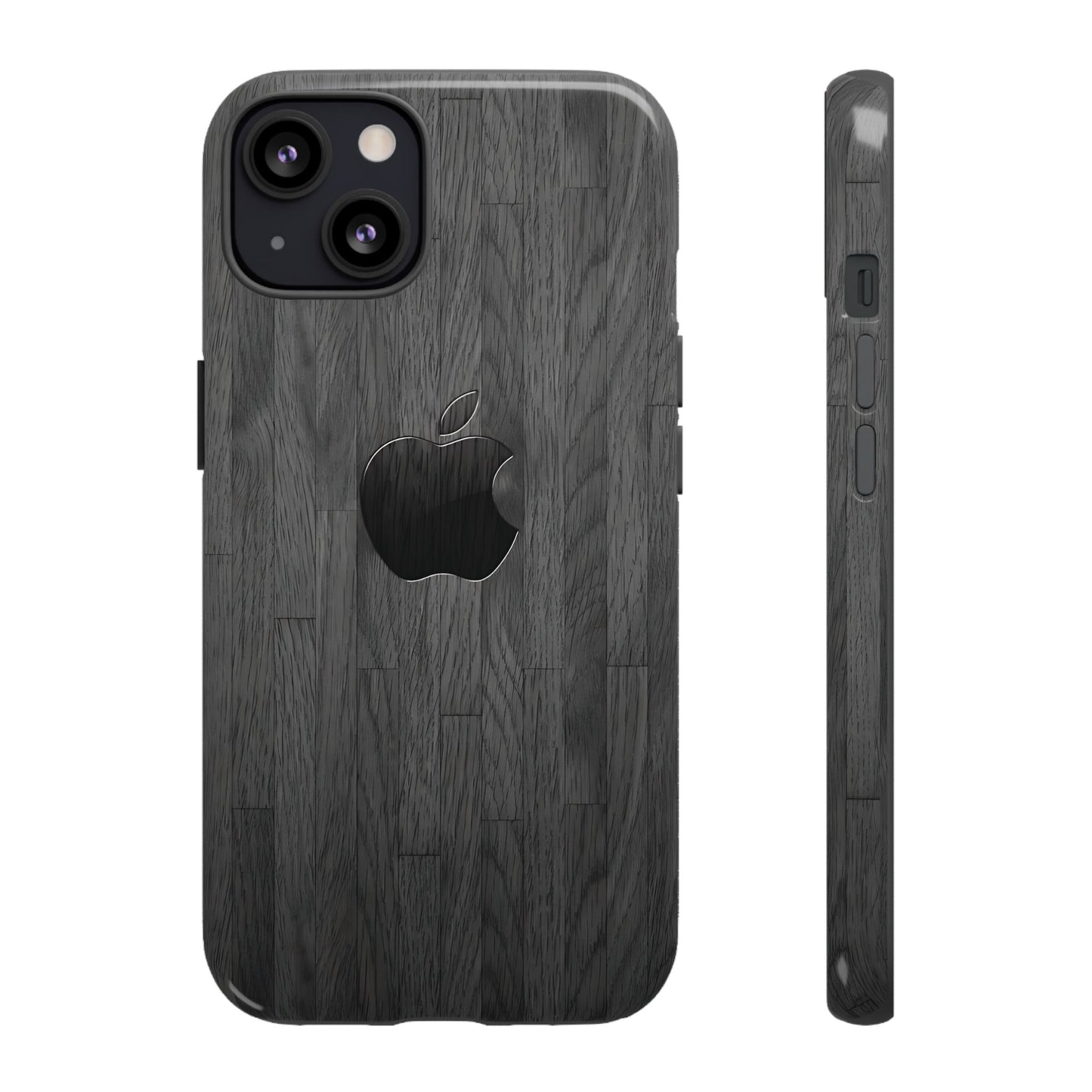 Tough Cases For iPhones, Gray Wood Color Rugged Phone Case