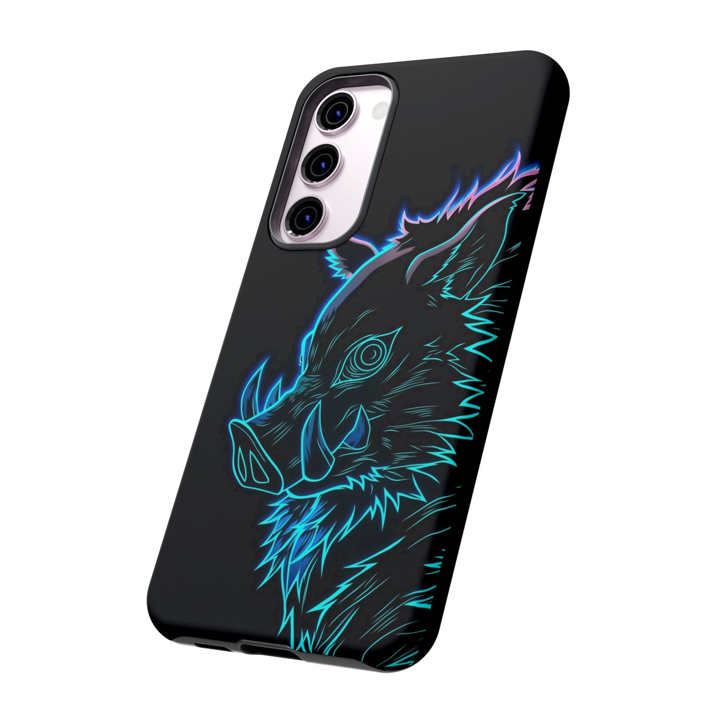 Tough Cases For iPhone, Galaxy, Anime Hashibira Beast Slayer Neon Design