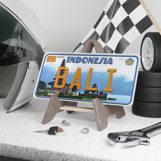 Bali Indonesia Custom Front Vanity License Plate, Personalized Metal Wall Art