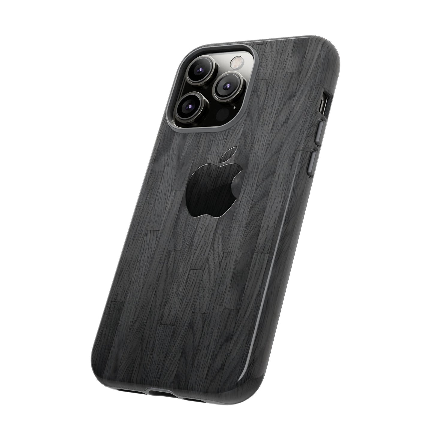 Tough Cases For iPhones, Gray Wood Color Rugged Phone Case