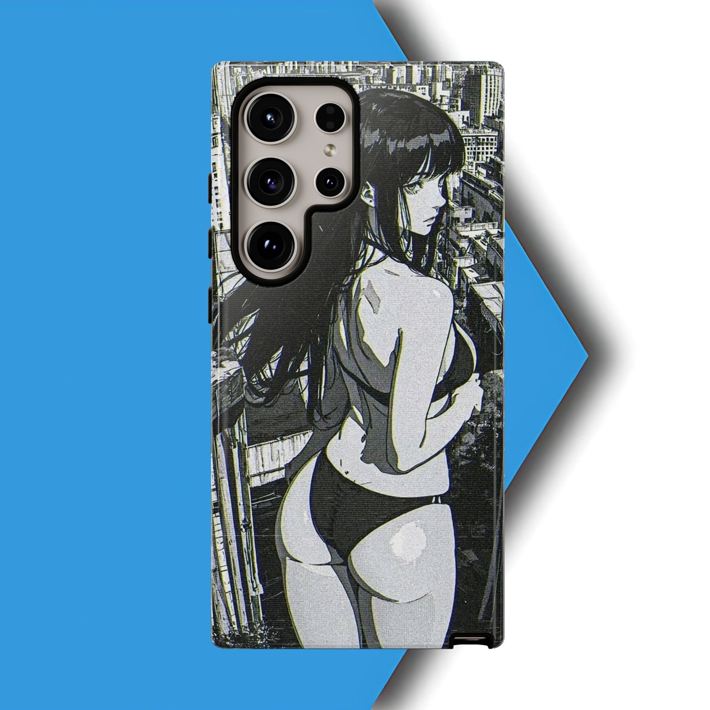 Tough Phone Case, Anime Manga Girl Bikini Design, iPhone, Galaxy, Google Pixel, Hentai Ecchi Art