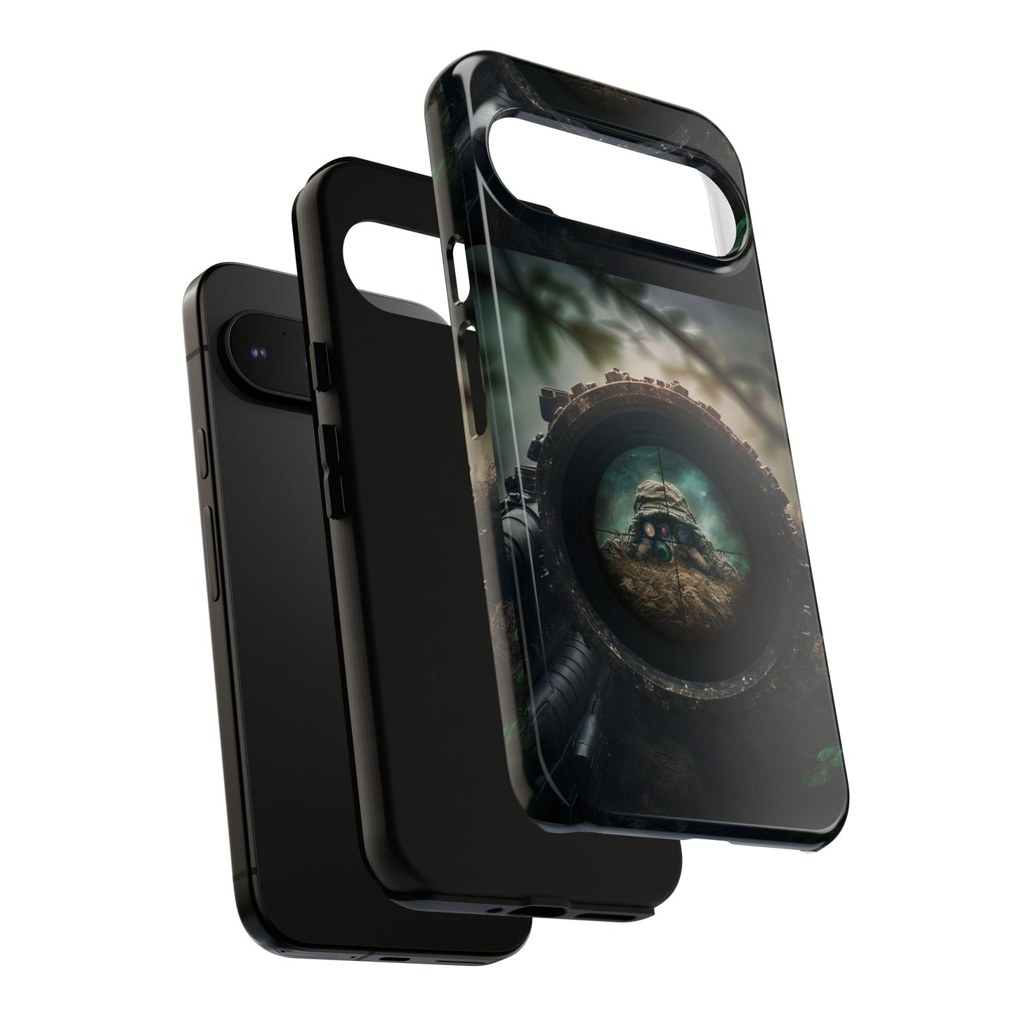 Sniper Scope Soldier Phone Case | Dual Layer Tough Cover  For iPhone