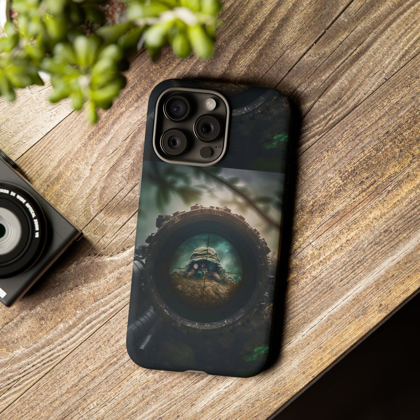 Sniper Scope Soldier Phone Case | Dual Layer Tough Cover  For iPhone