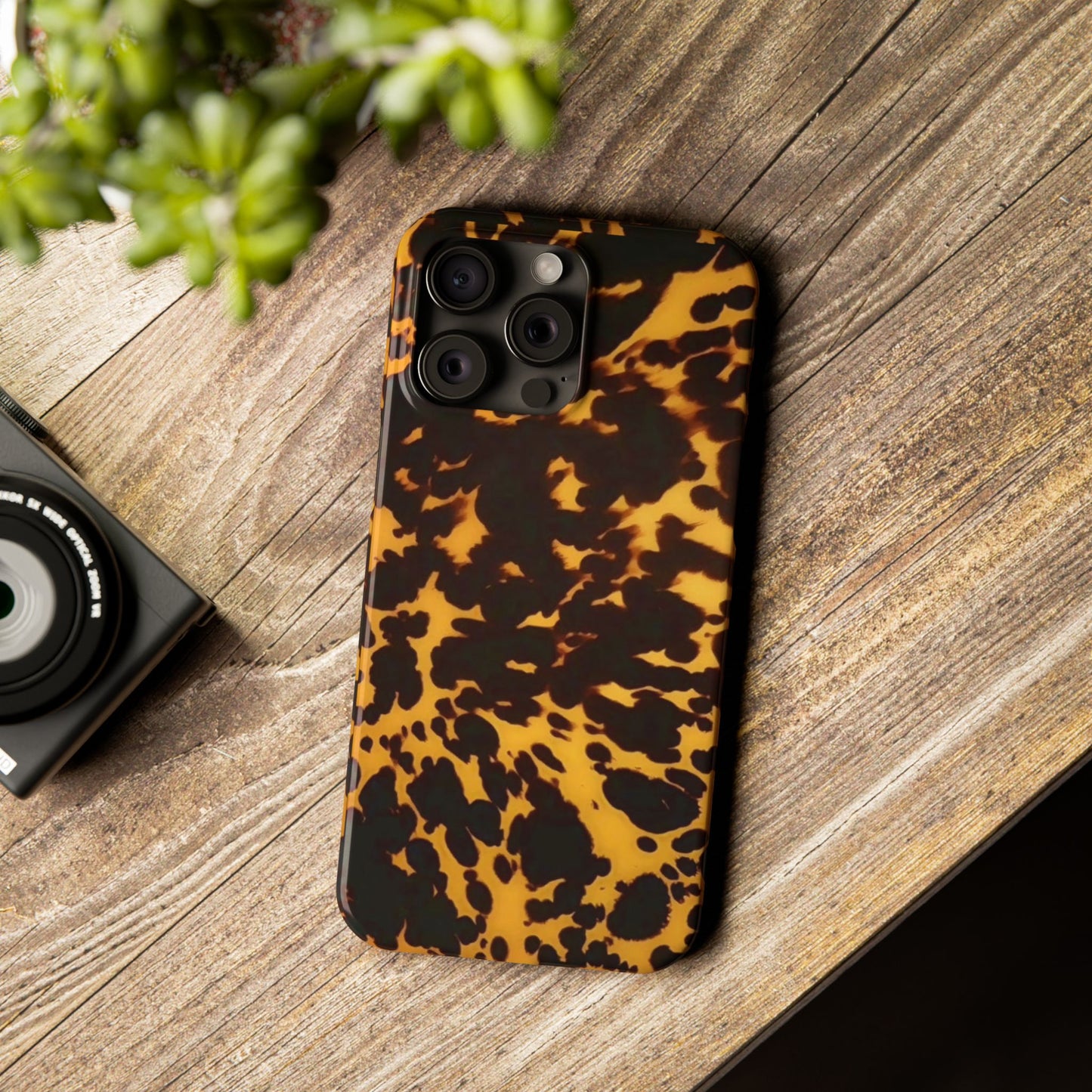 Two Tone Tortoiseshell iPhone Ultra Slim Cases, Glossy Finish