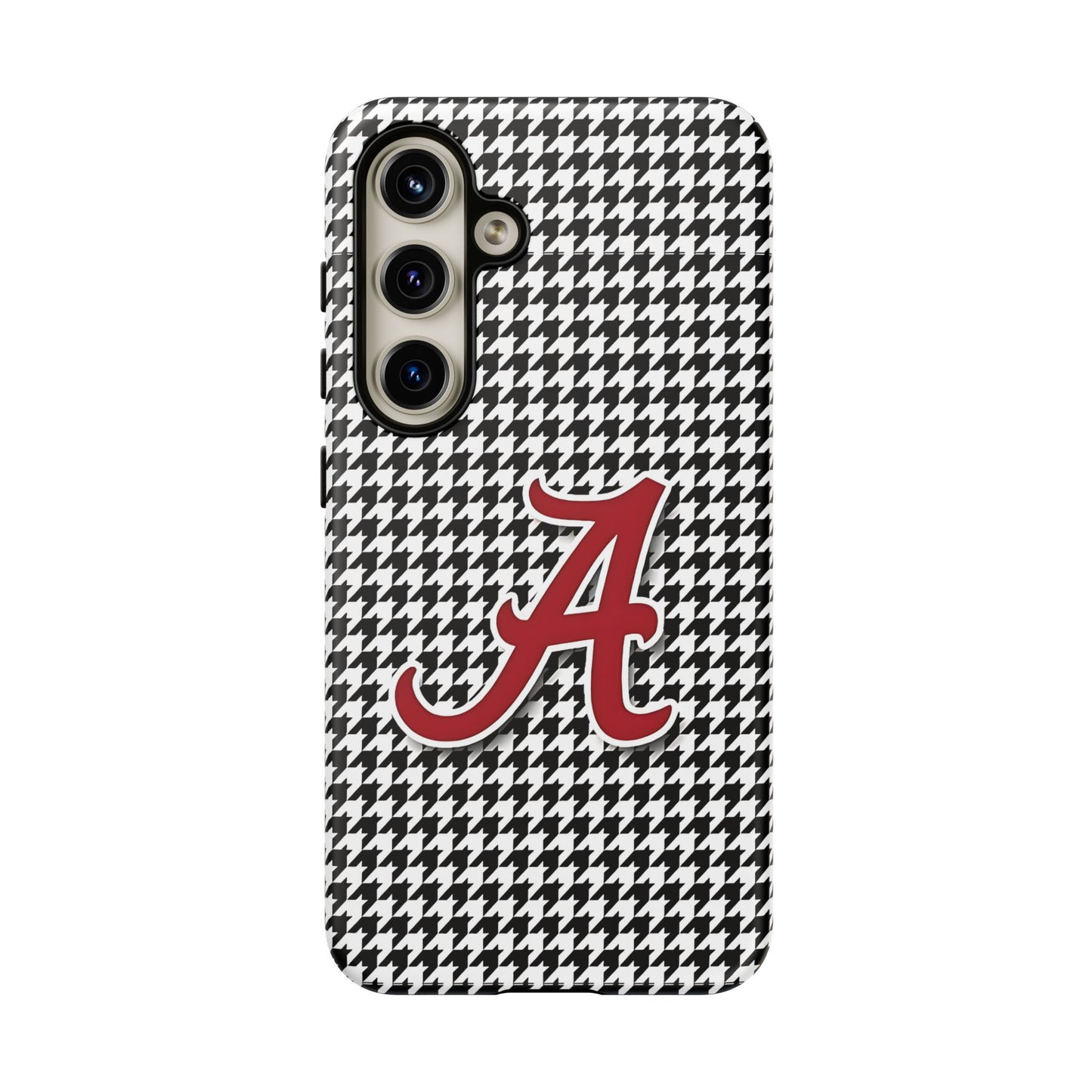 Alabama Houndstooth Phone Case, Tough Cases, College RTR Fan Gear, Initial A