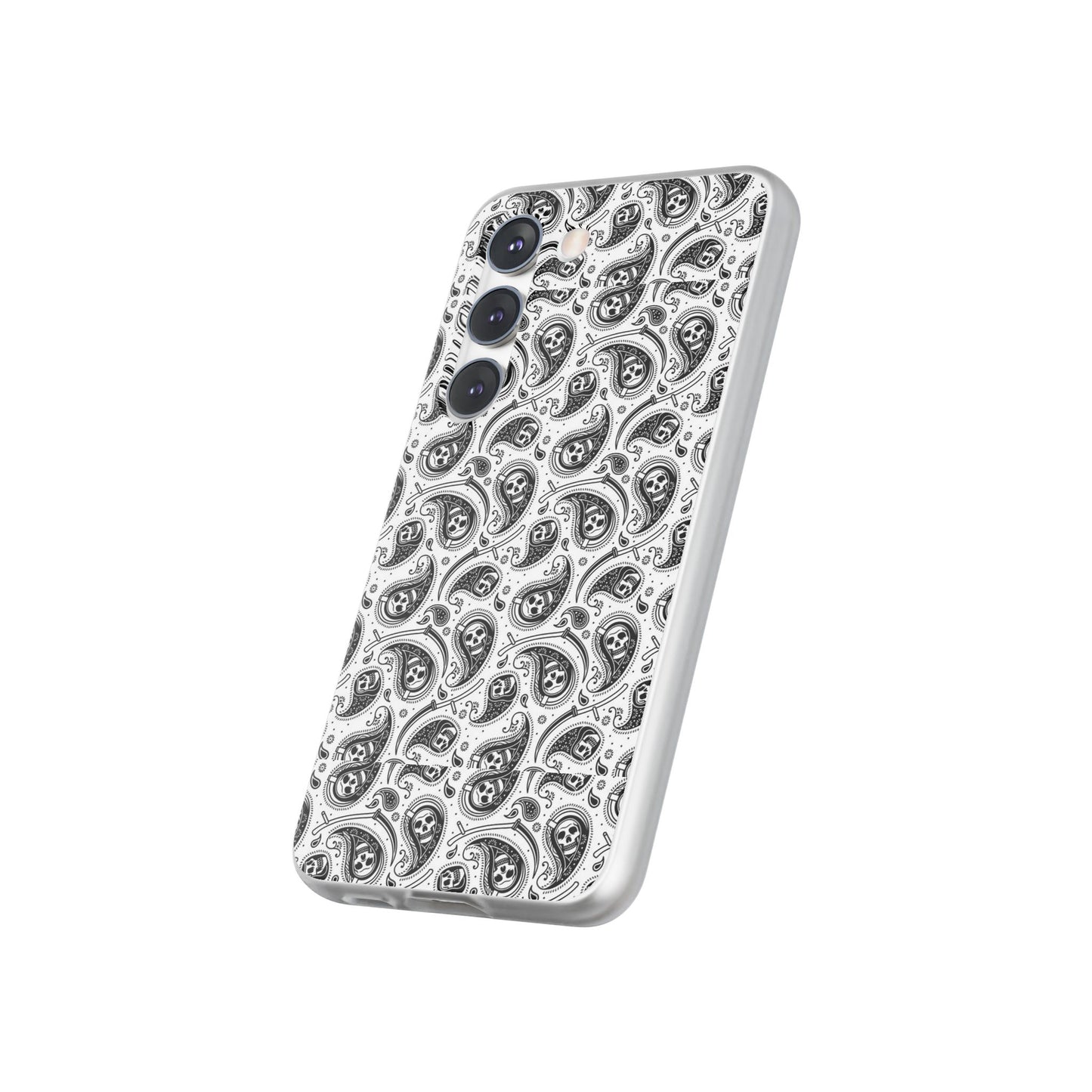 Skull Paisley Pattern Phone Case TPU Soft Flexi Case for iPhones