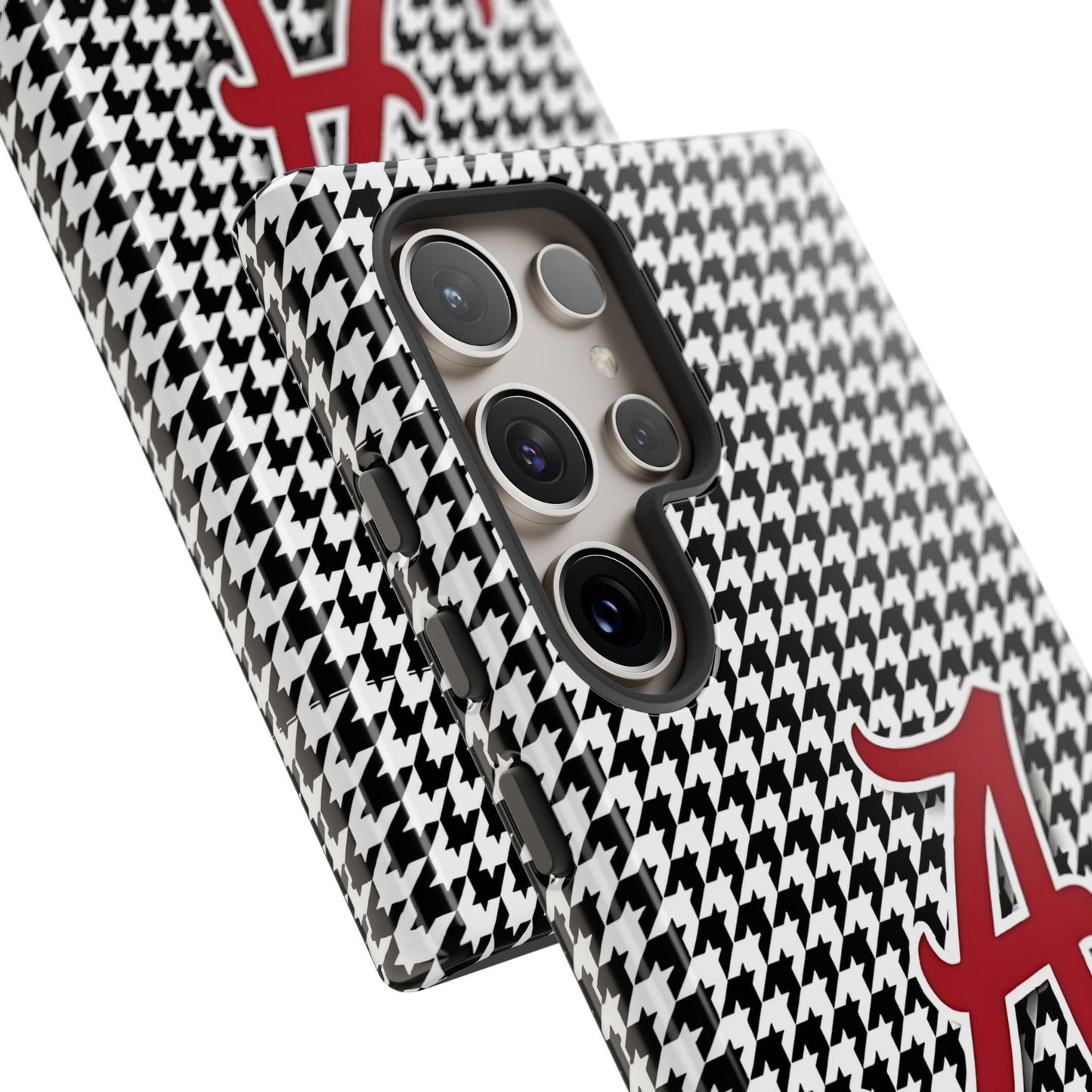 Alabama Houndstooth Phone Case, Tough Cases, College RTR Fan Gear, Initial A