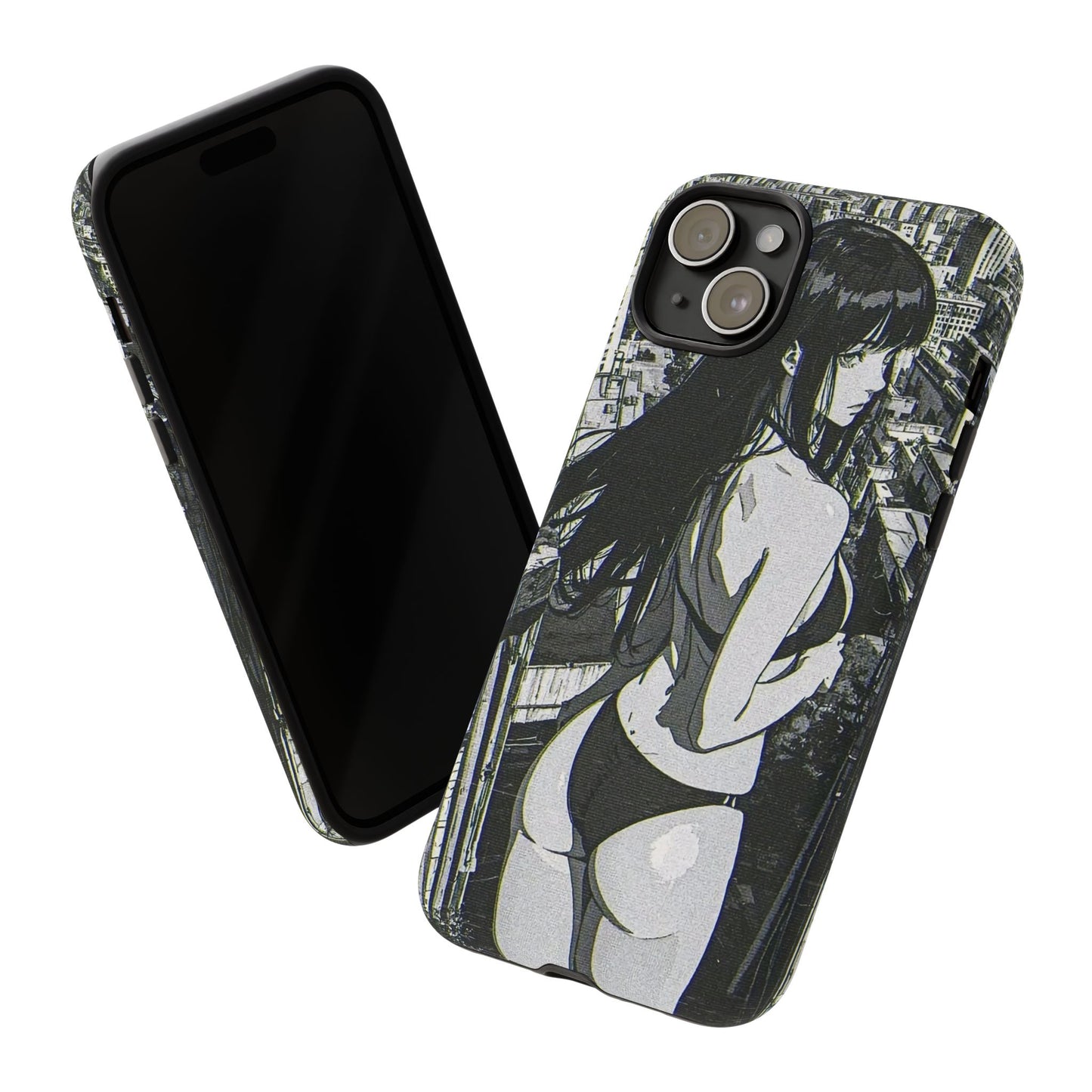 Tough Phone Case, Anime Manga Girl Bikini Design, iPhone, Galaxy, Google Pixel, Hentai Ecchi Art