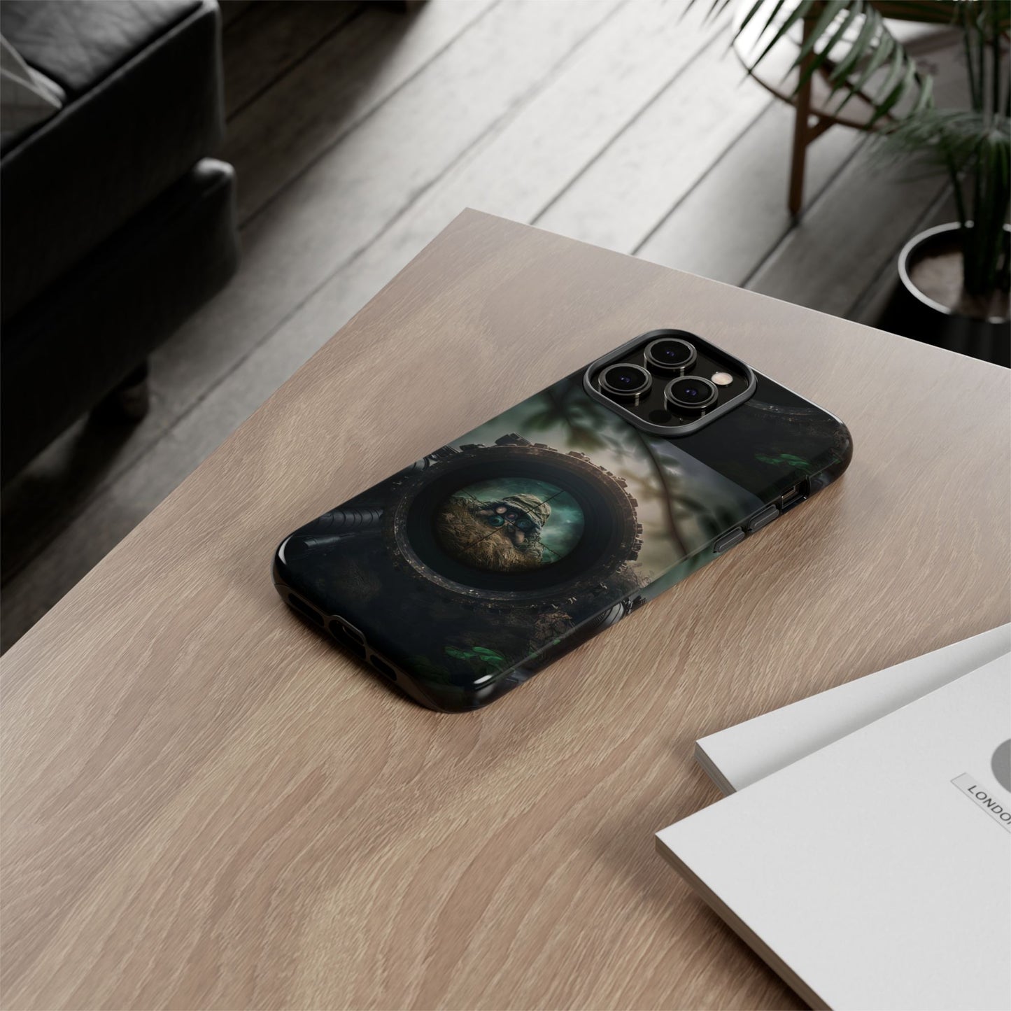 Sniper Scope Soldier Phone Case | Dual Layer Tough Cover  For iPhone
