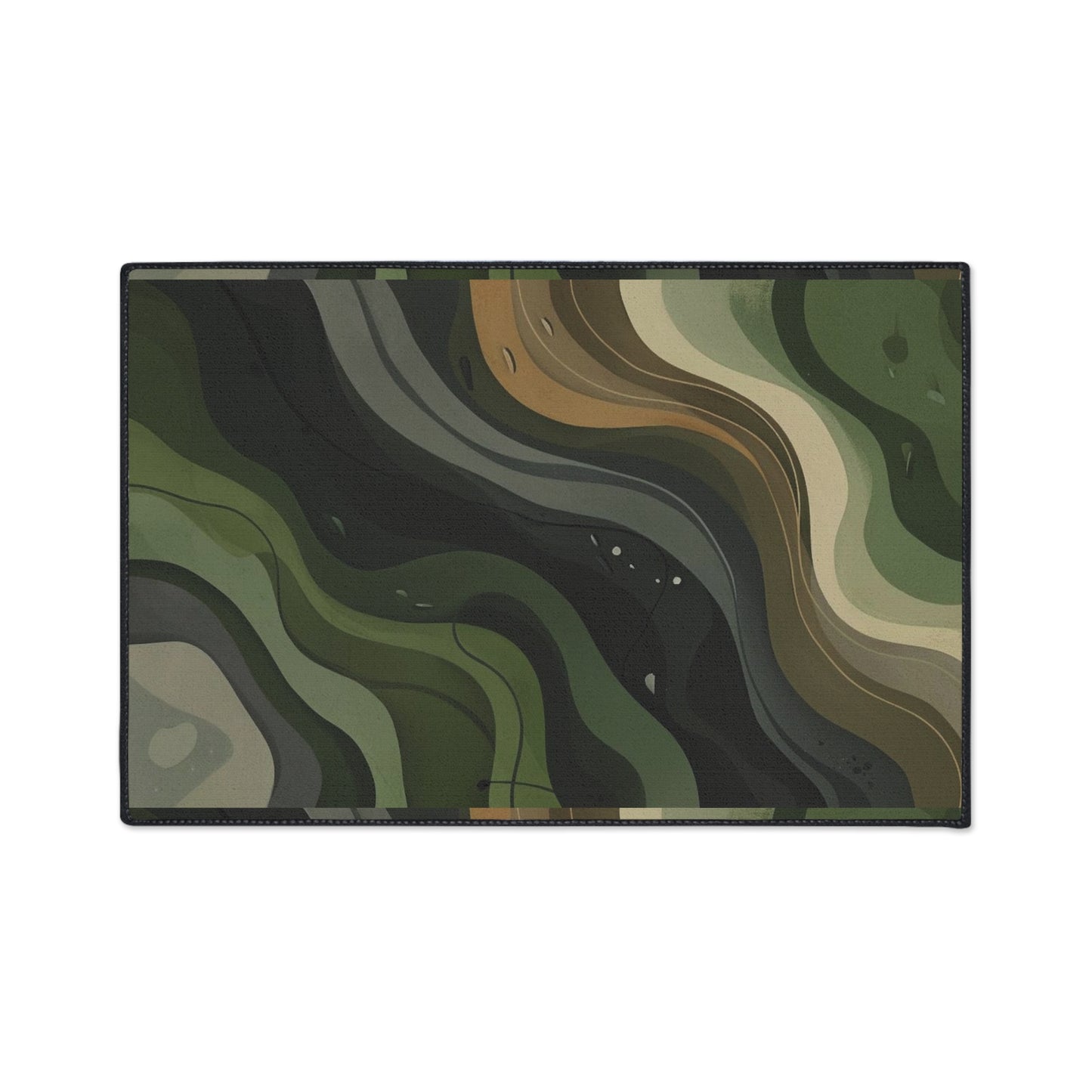 Abstract Golf Course Camo Contour Heavy-Duty Floor Mat