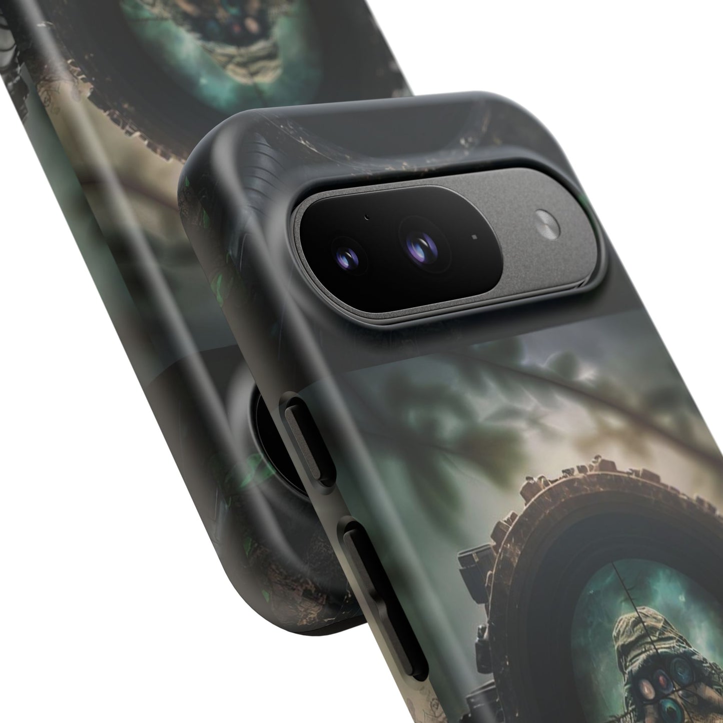 Sniper Scope Soldier Phone Case | Dual Layer Tough Cover  For iPhone