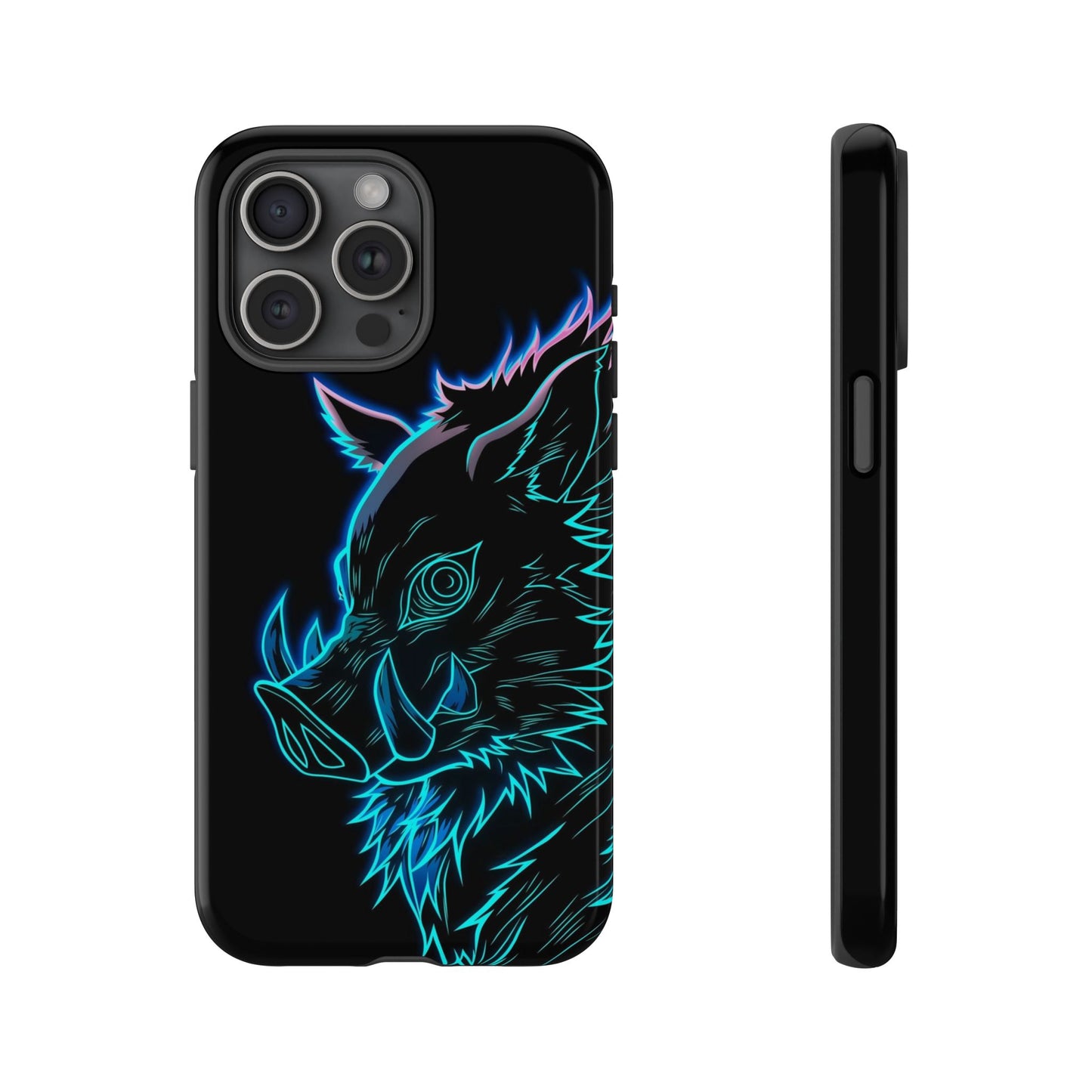 Tough Cases For iPhone, Galaxy, Anime Hashibira Beast Slayer Neon Design