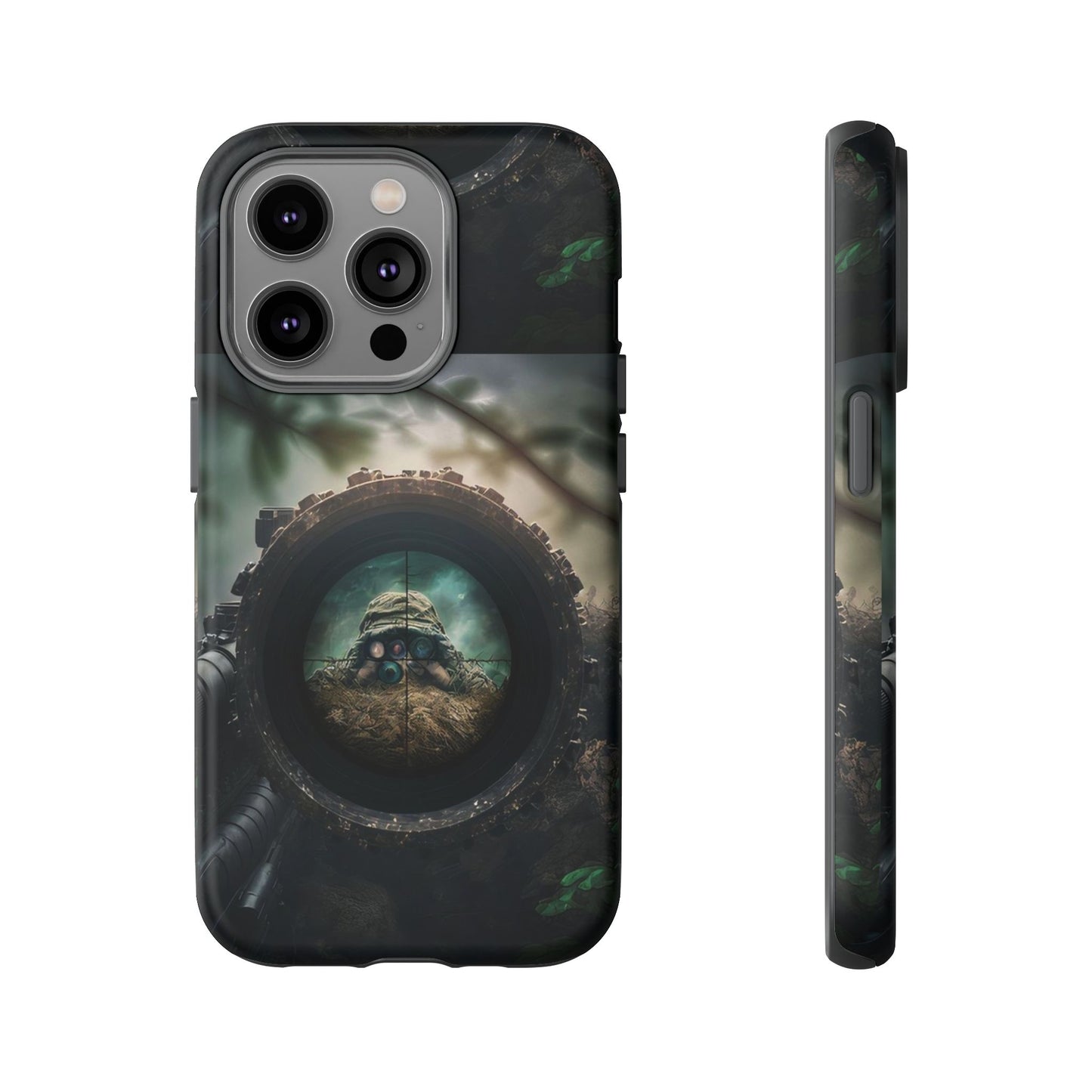 Sniper Scope Soldier Phone Case | Dual Layer Tough Cover  For iPhone