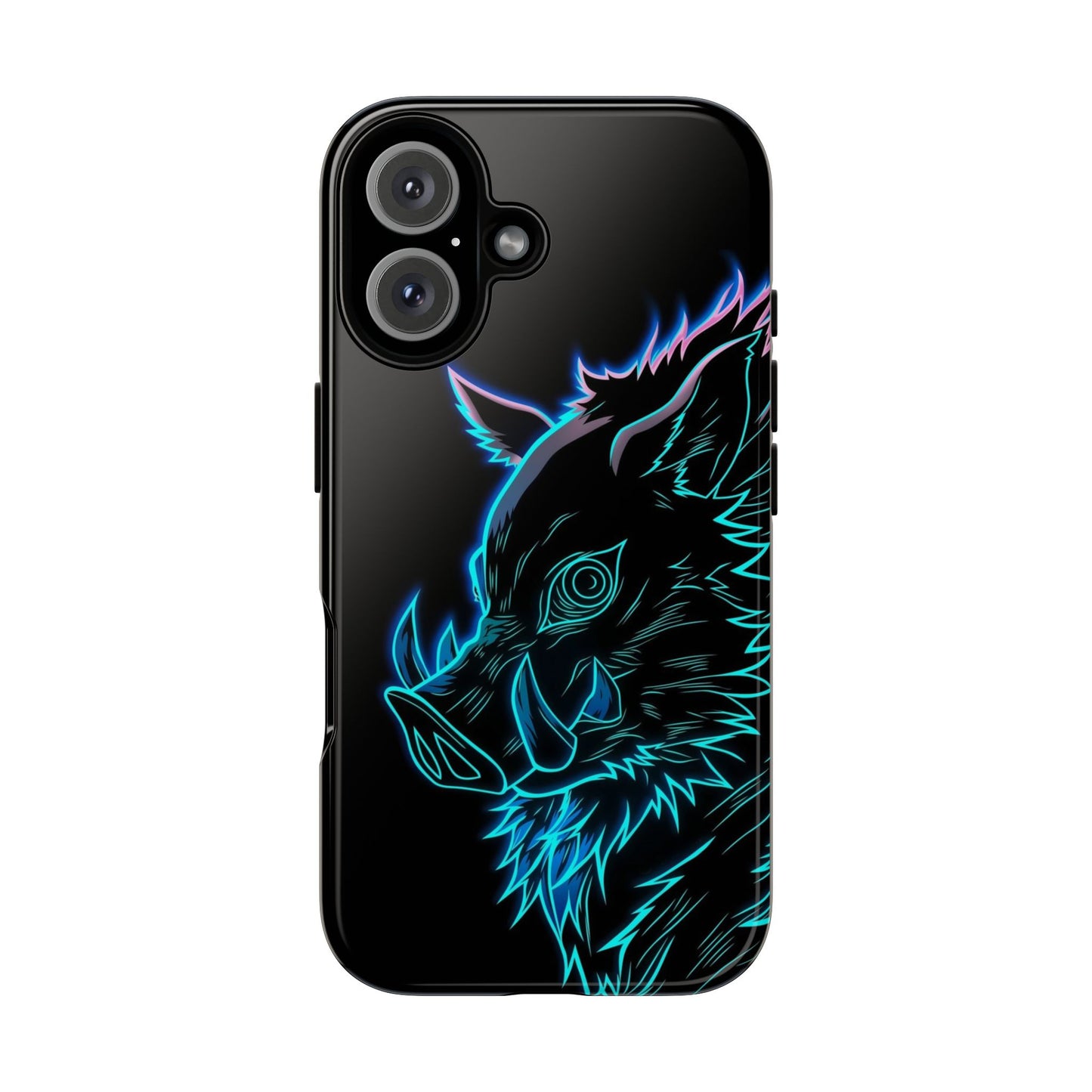 Tough Cases For iPhone, Galaxy, Anime Hashibira Beast Slayer Neon Design