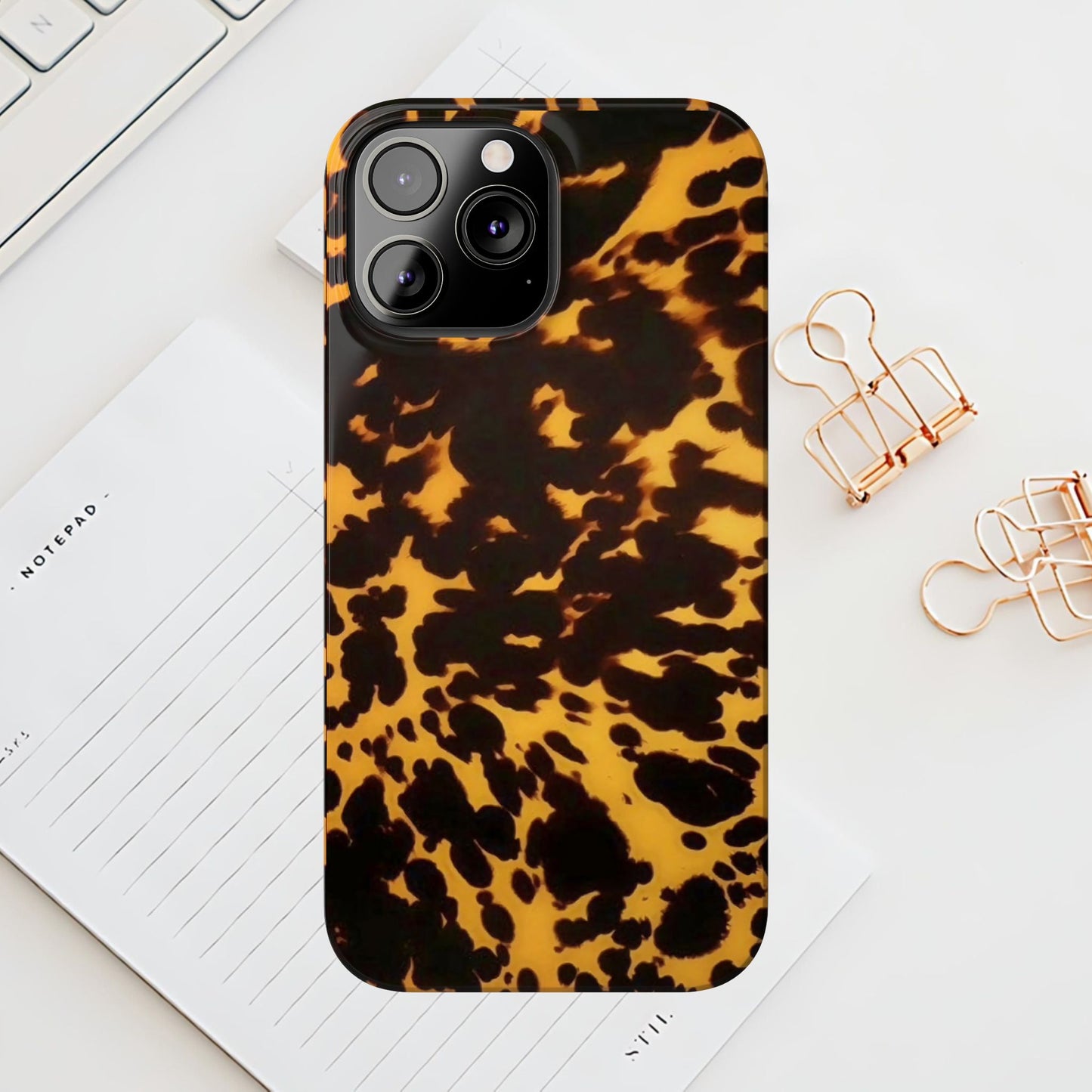Two Tone Tortoiseshell iPhone Ultra Slim Cases, Glossy Finish
