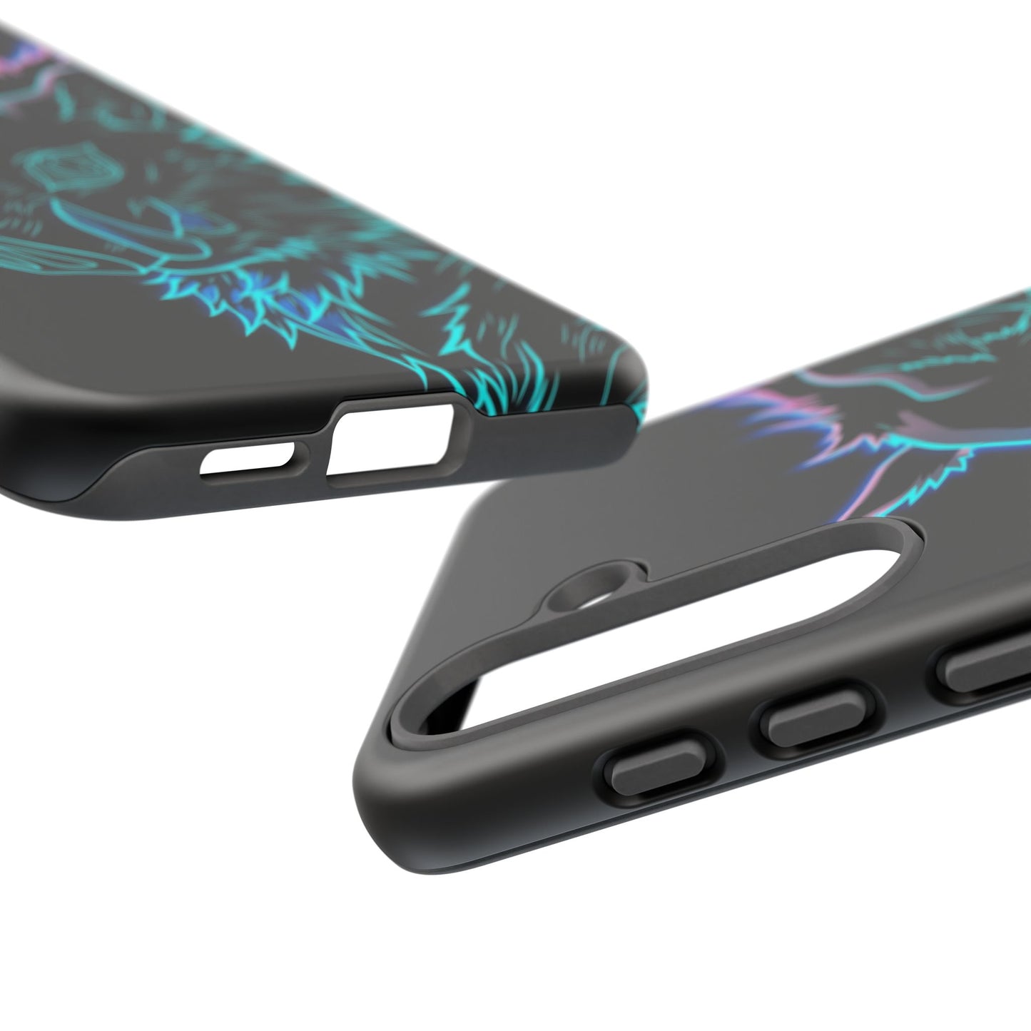 Tough Cases For iPhone, Galaxy, Anime Hashibira Beast Slayer Neon Design