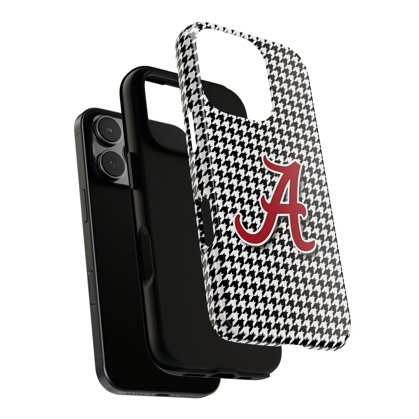Alabama Houndstooth Phone Case, Tough Cases, College RTR Fan Gear, Initial A