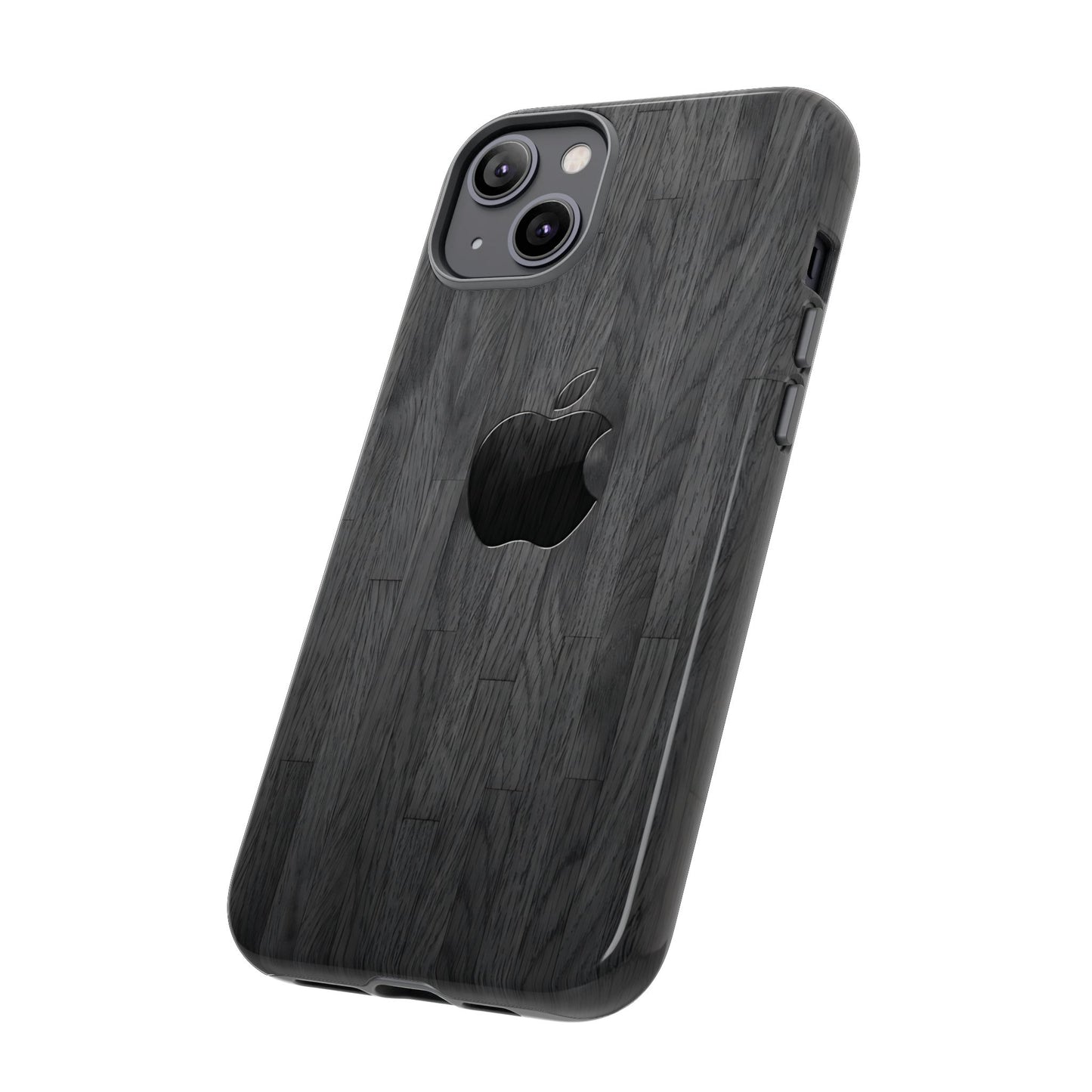 Tough Cases For iPhones, Gray Wood Color Rugged Phone Case