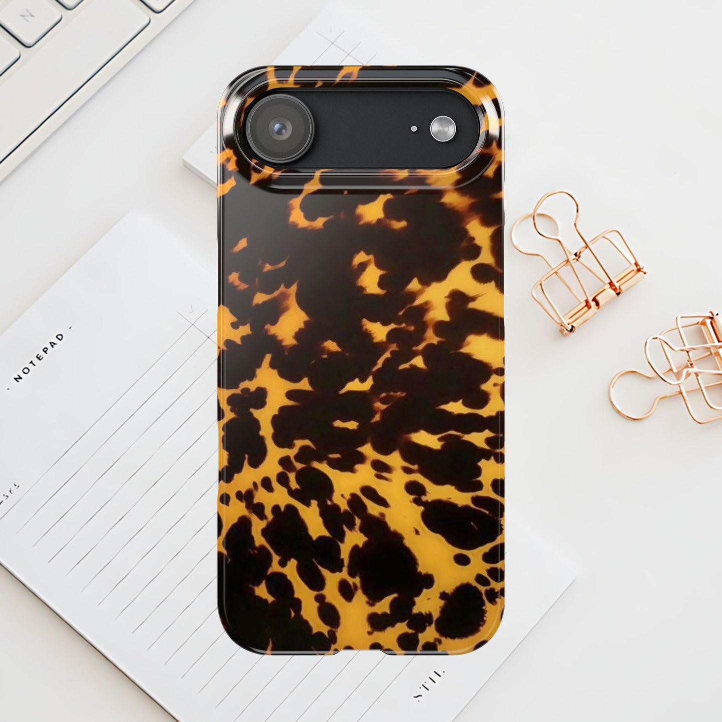 Two Tone Tortoiseshell iPhone Ultra Slim Cases, Glossy Finish