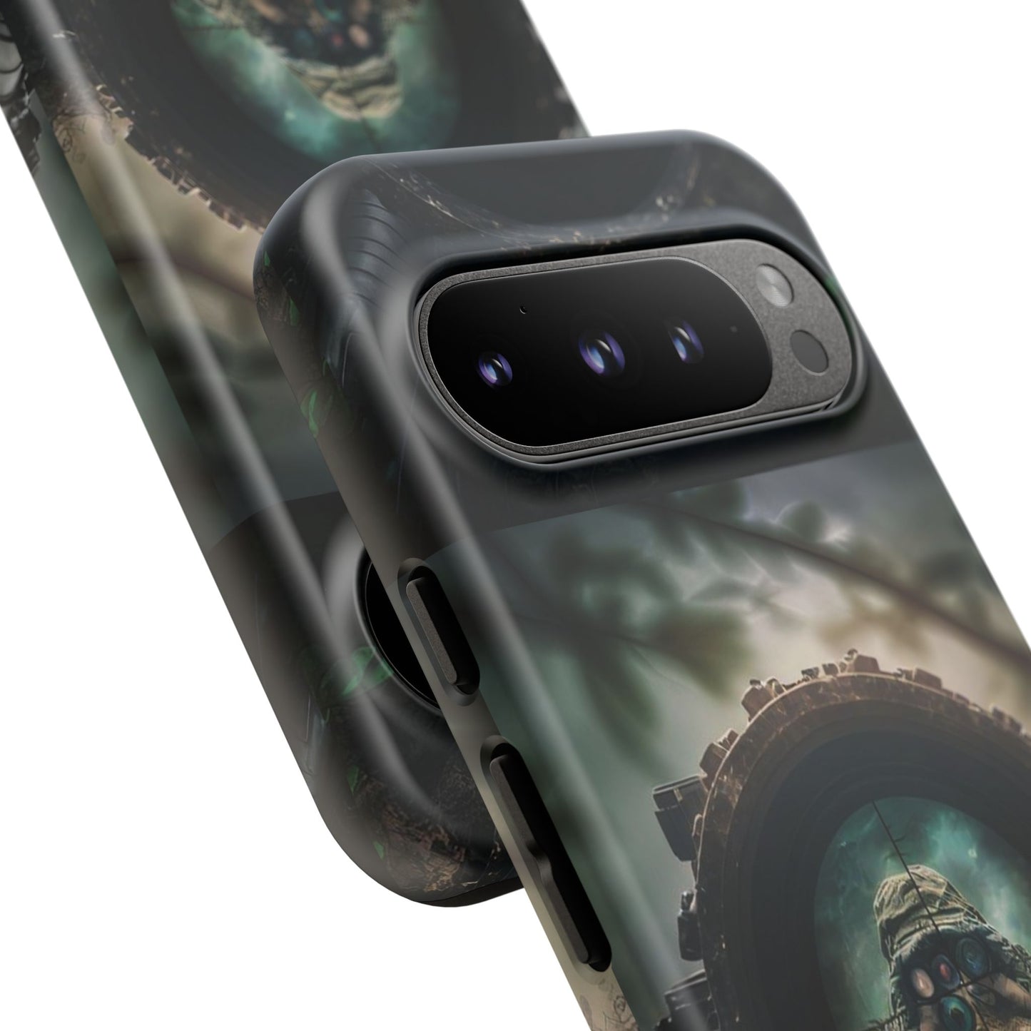 Sniper Scope Soldier Phone Case | Dual Layer Tough Cover  For iPhone