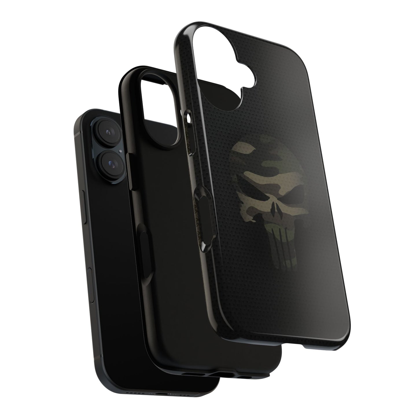 Camo Green Tough Case For iPhone, Samsung Galaxy, Jake Skull Punisher Graphic
