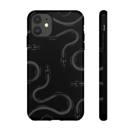 Black King Snake Hybrid Tough Cases For iPhone, Samsung Galaxy, Google Pixel