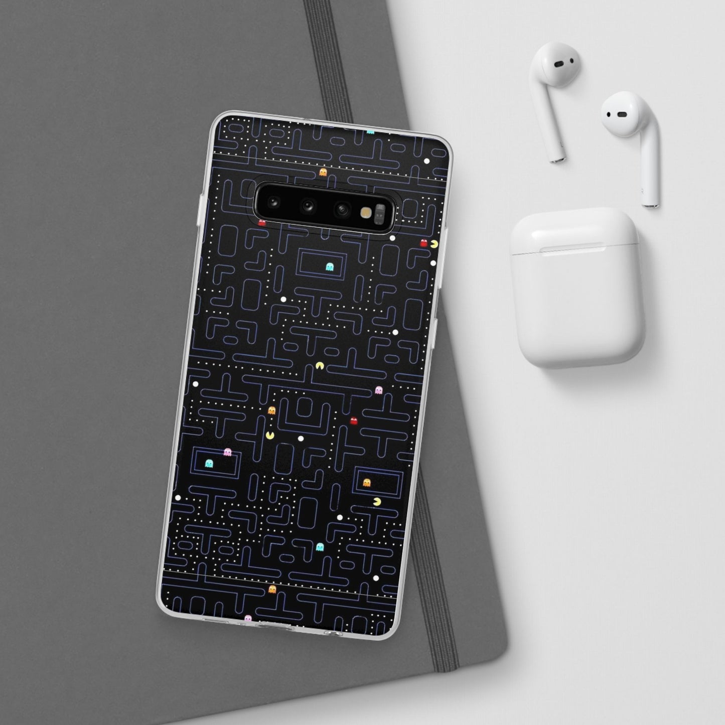 Retro Arcade Gaming TPU Phone Case, Fun Flexi Case, Gift for Gamers, Pac Man