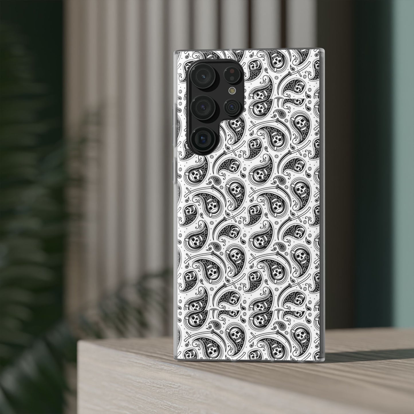 Skull Paisley Pattern Phone Case TPU Soft Flexi Case for iPhones