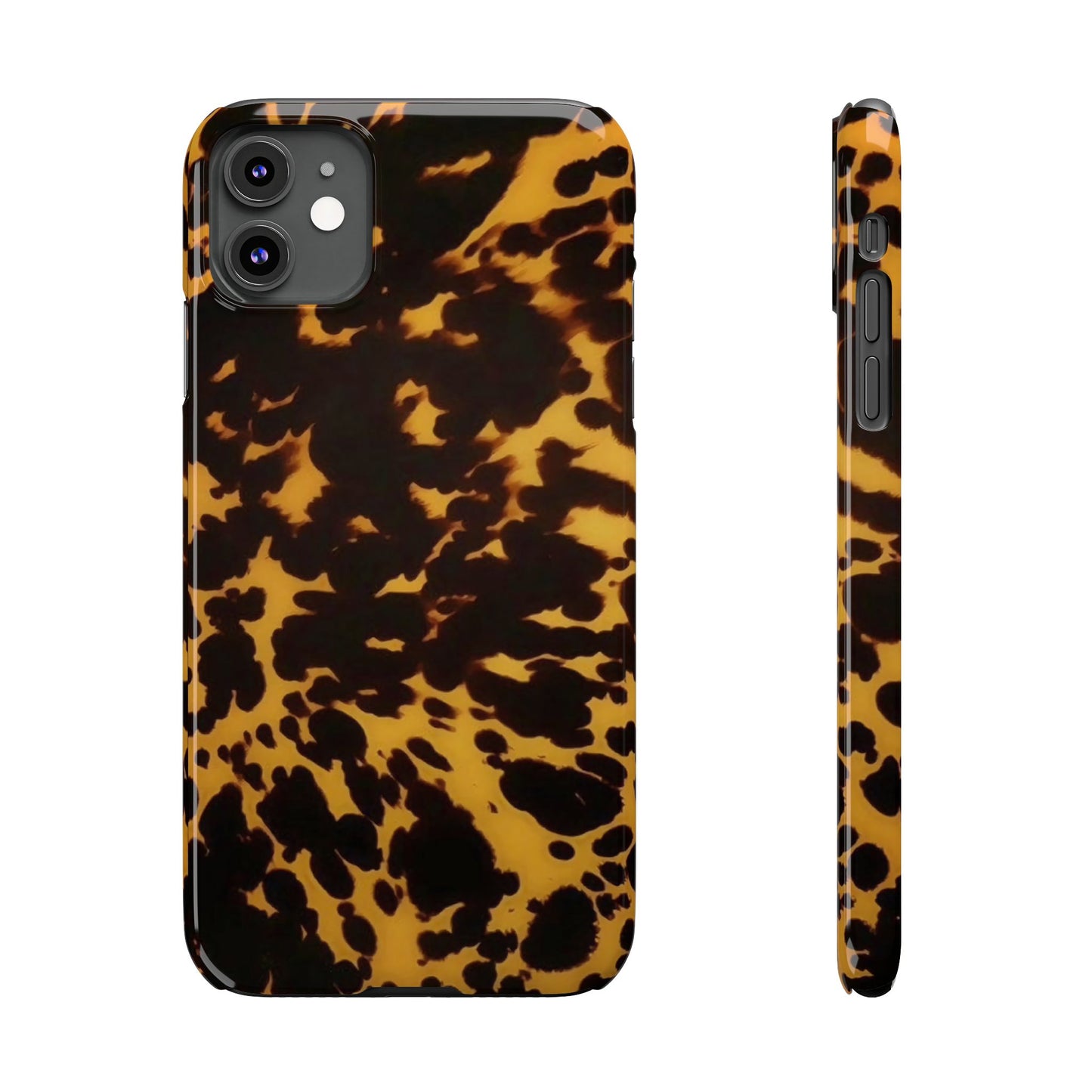 Two Tone Tortoiseshell iPhone Ultra Slim Cases, Glossy Finish