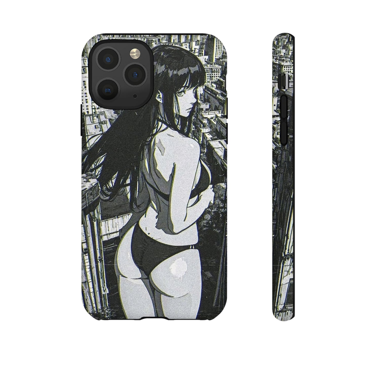 Tough Phone Case, Anime Manga Girl Bikini Design, iPhone, Galaxy, Google Pixel, Hentai Ecchi Art