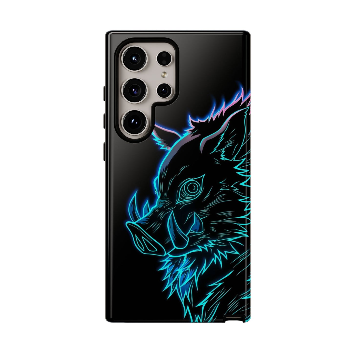 Tough Cases For iPhone, Galaxy, Anime Hashibira Beast Slayer Neon Design