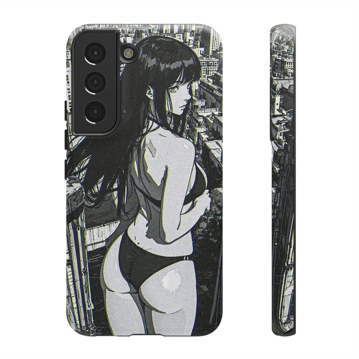 Tough Phone Case, Anime Manga Girl Bikini Design, iPhone, Galaxy, Google Pixel, Hentai Ecchi Art