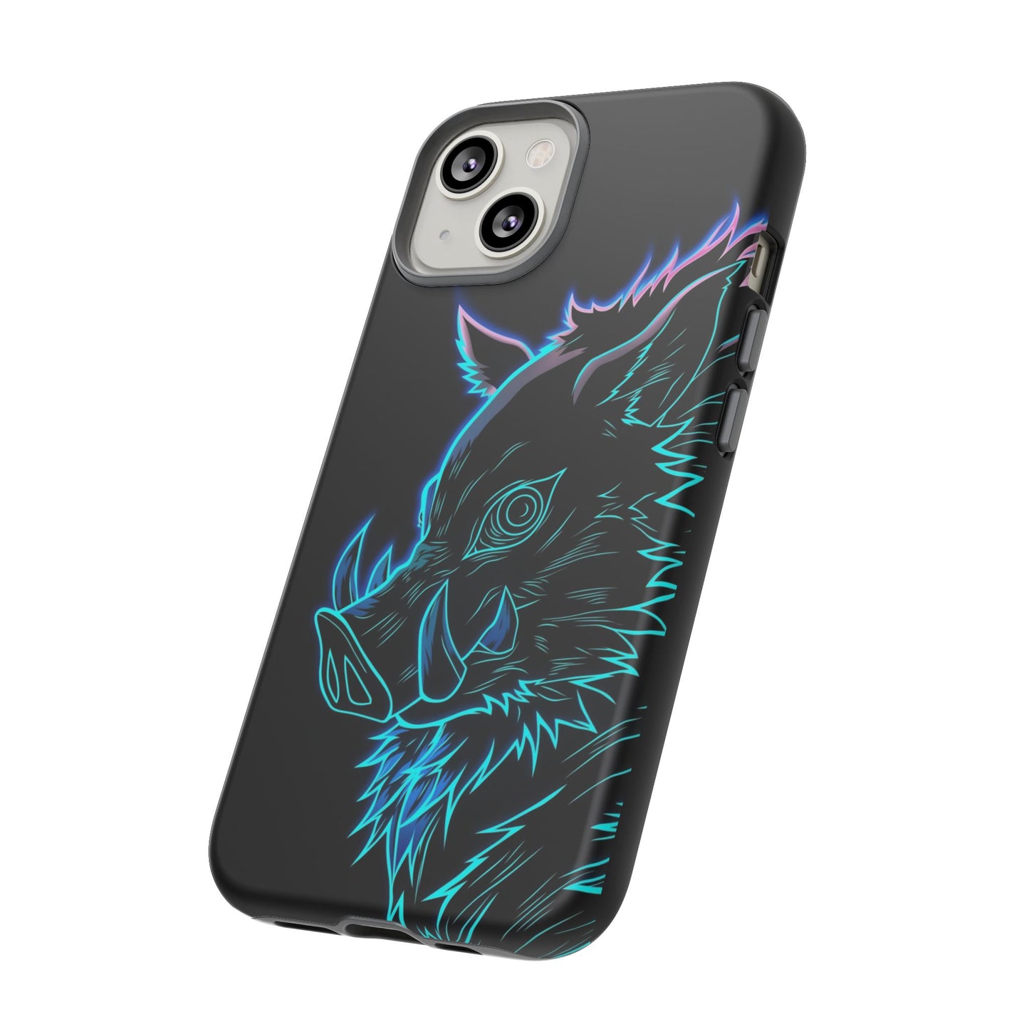 Tough Cases For iPhone, Galaxy, Anime Hashibira Beast Slayer Neon Design