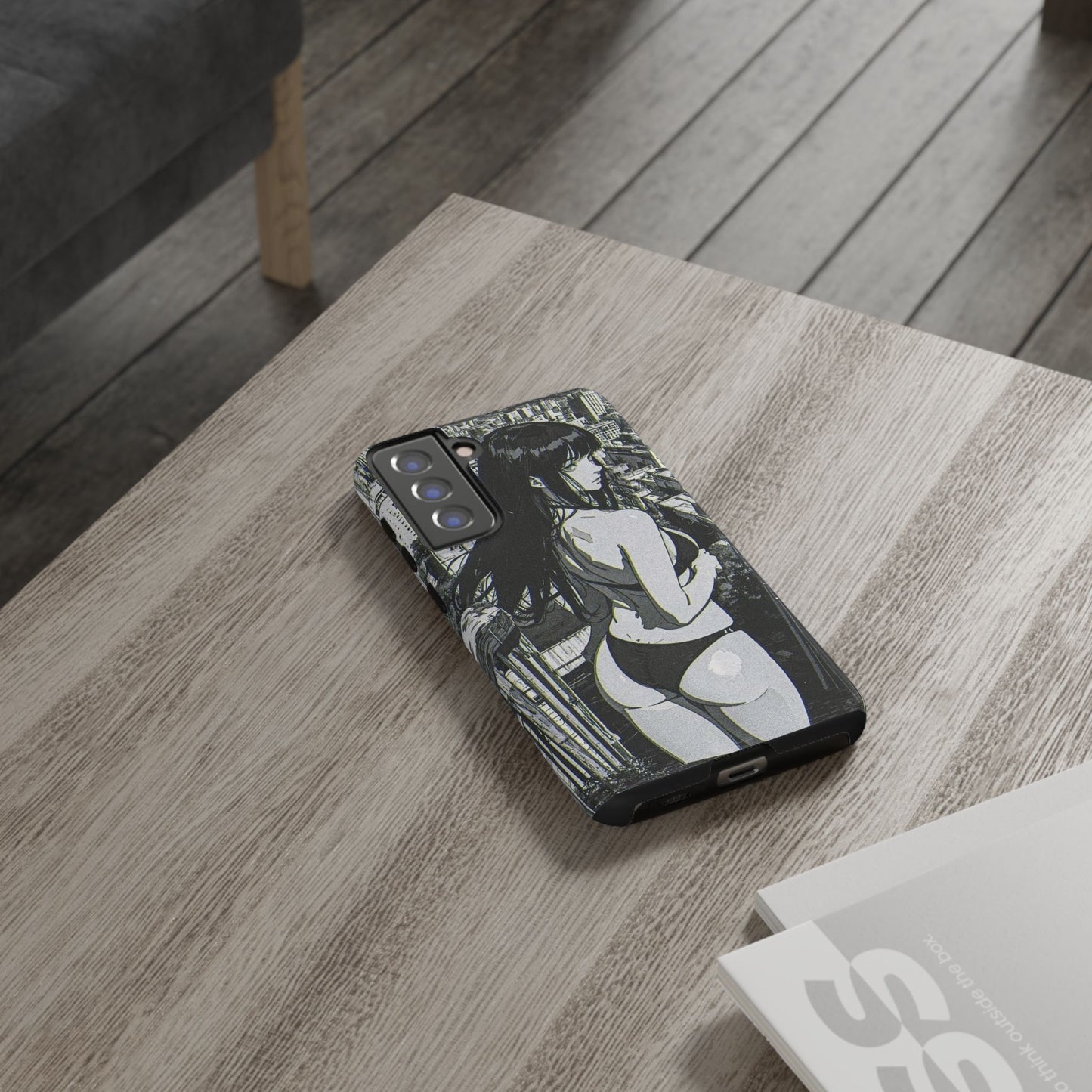 Tough Phone Case, Anime Manga Girl Bikini Design, iPhone, Galaxy, Google Pixel, Hentai Ecchi Art