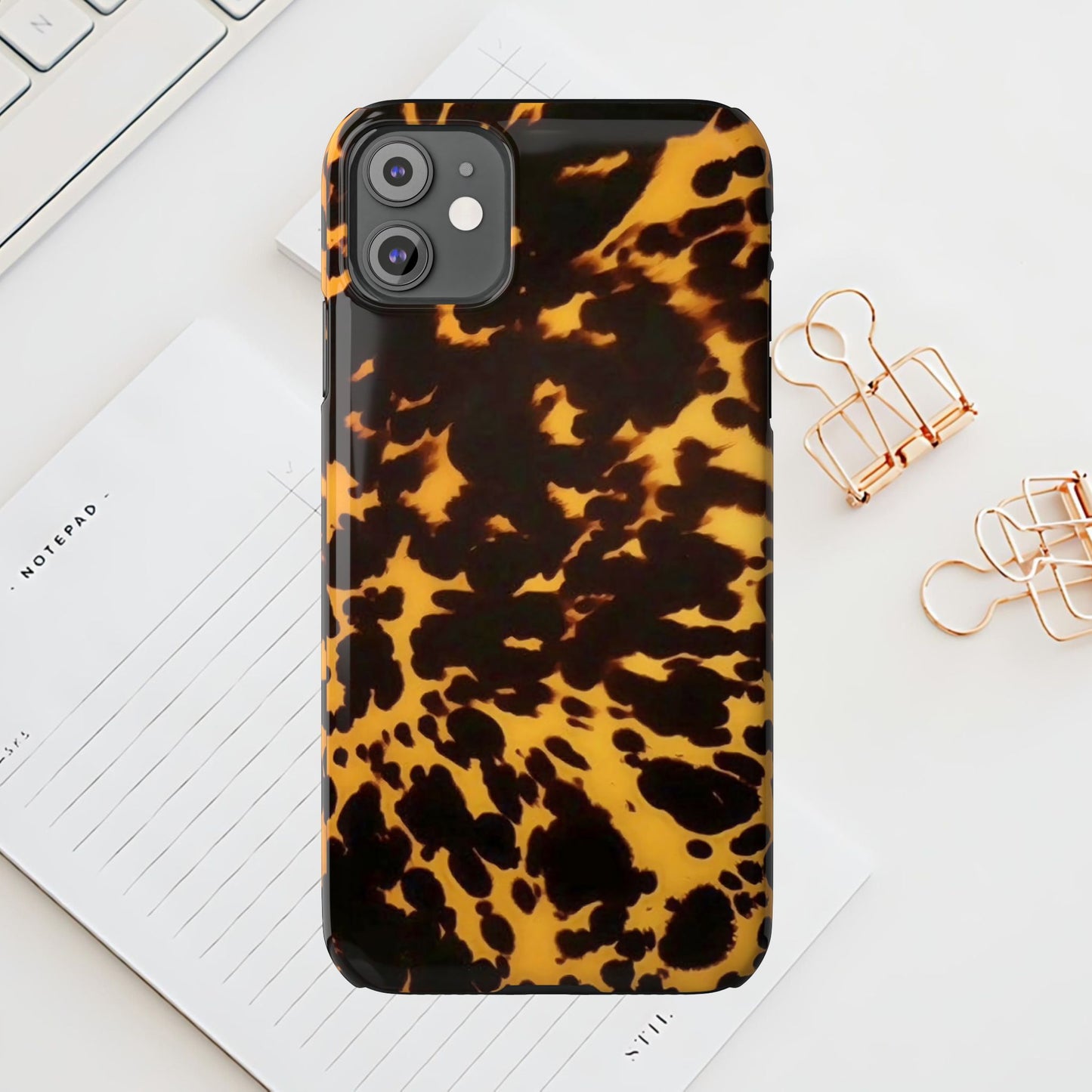 Two Tone Tortoiseshell iPhone Ultra Slim Cases, Glossy Finish