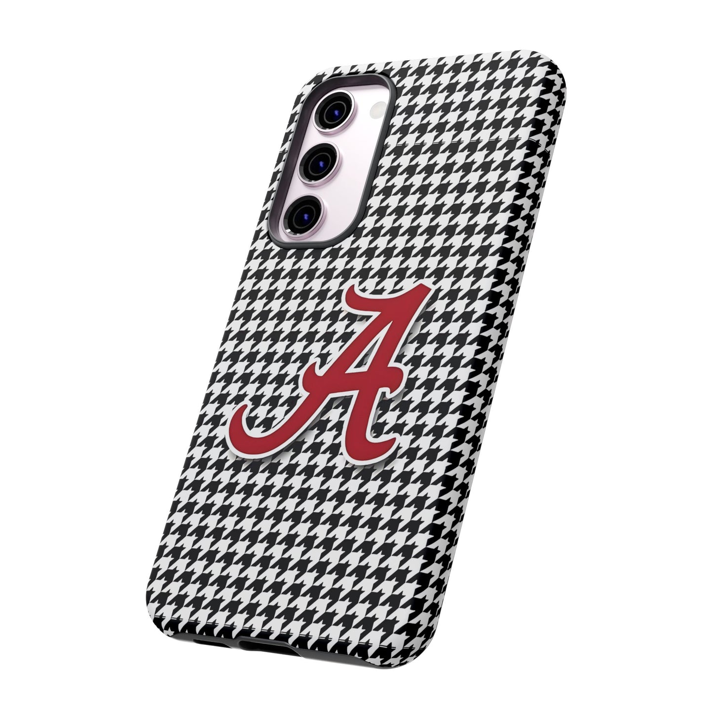 Alabama Houndstooth Phone Case, Tough Cases, College RTR Fan Gear, Initial A