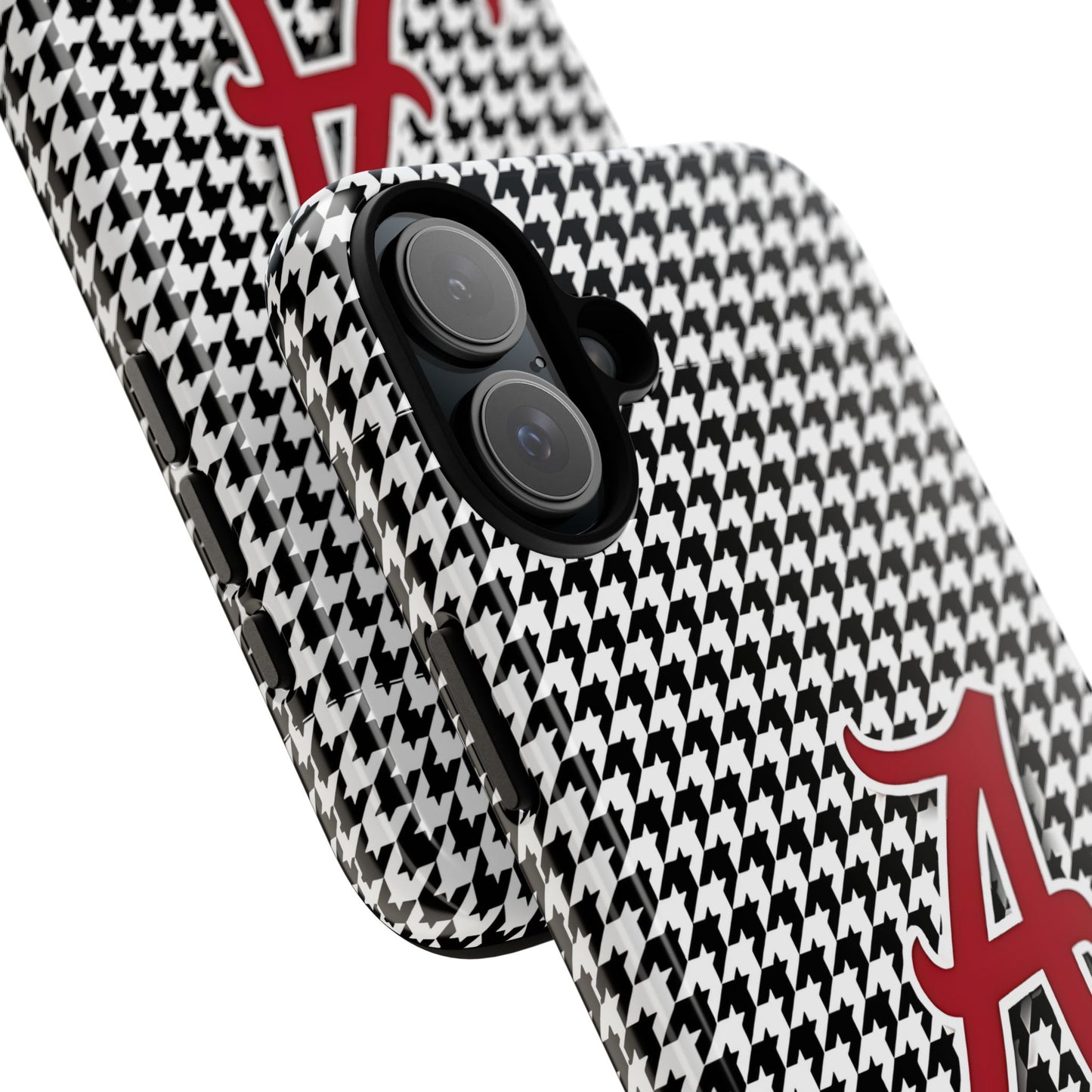 Alabama Houndstooth Phone Case, Tough Cases, College RTR Fan Gear, Initial A
