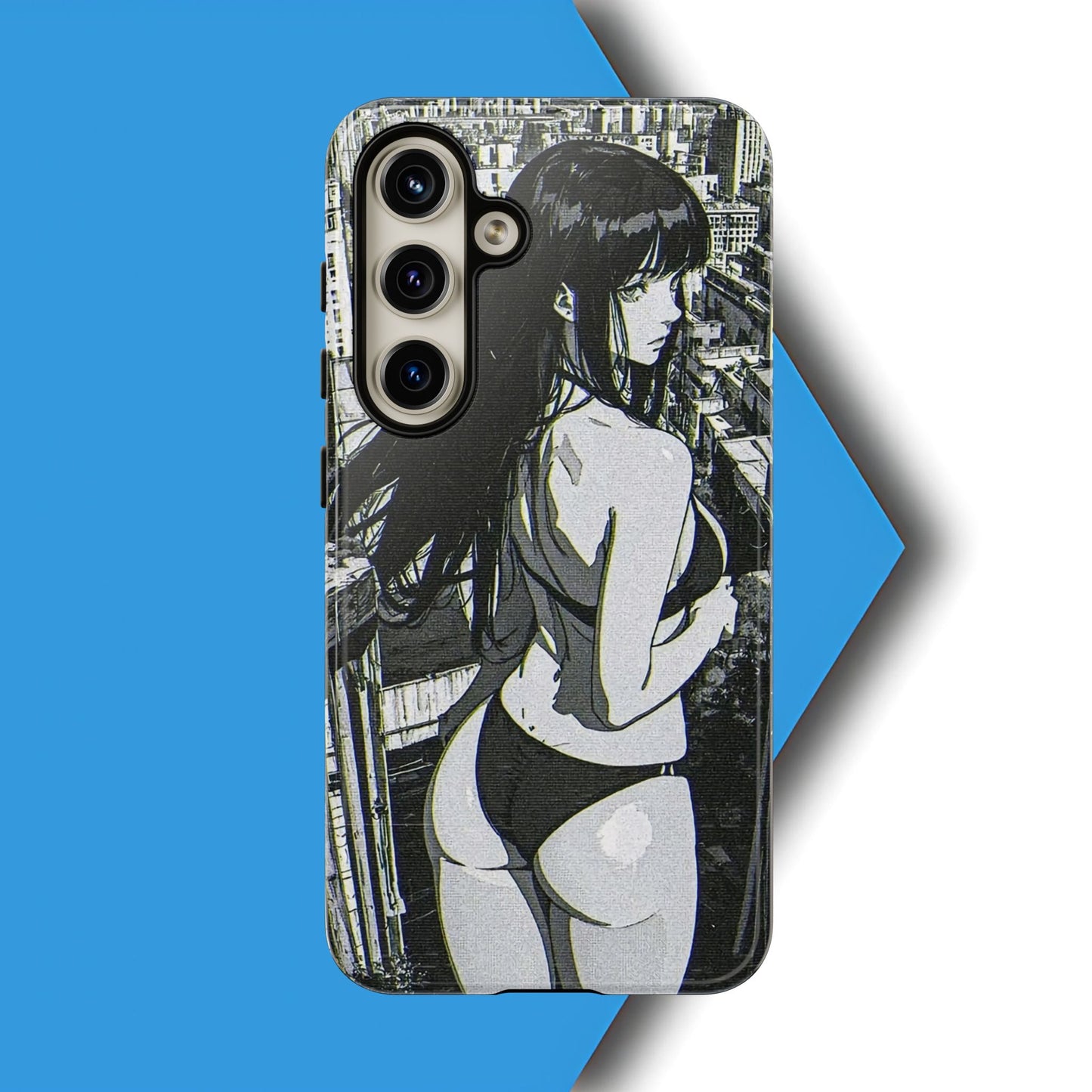 Tough Phone Case, Anime Manga Girl Bikini Design, iPhone, Galaxy, Google Pixel, Hentai Ecchi Art