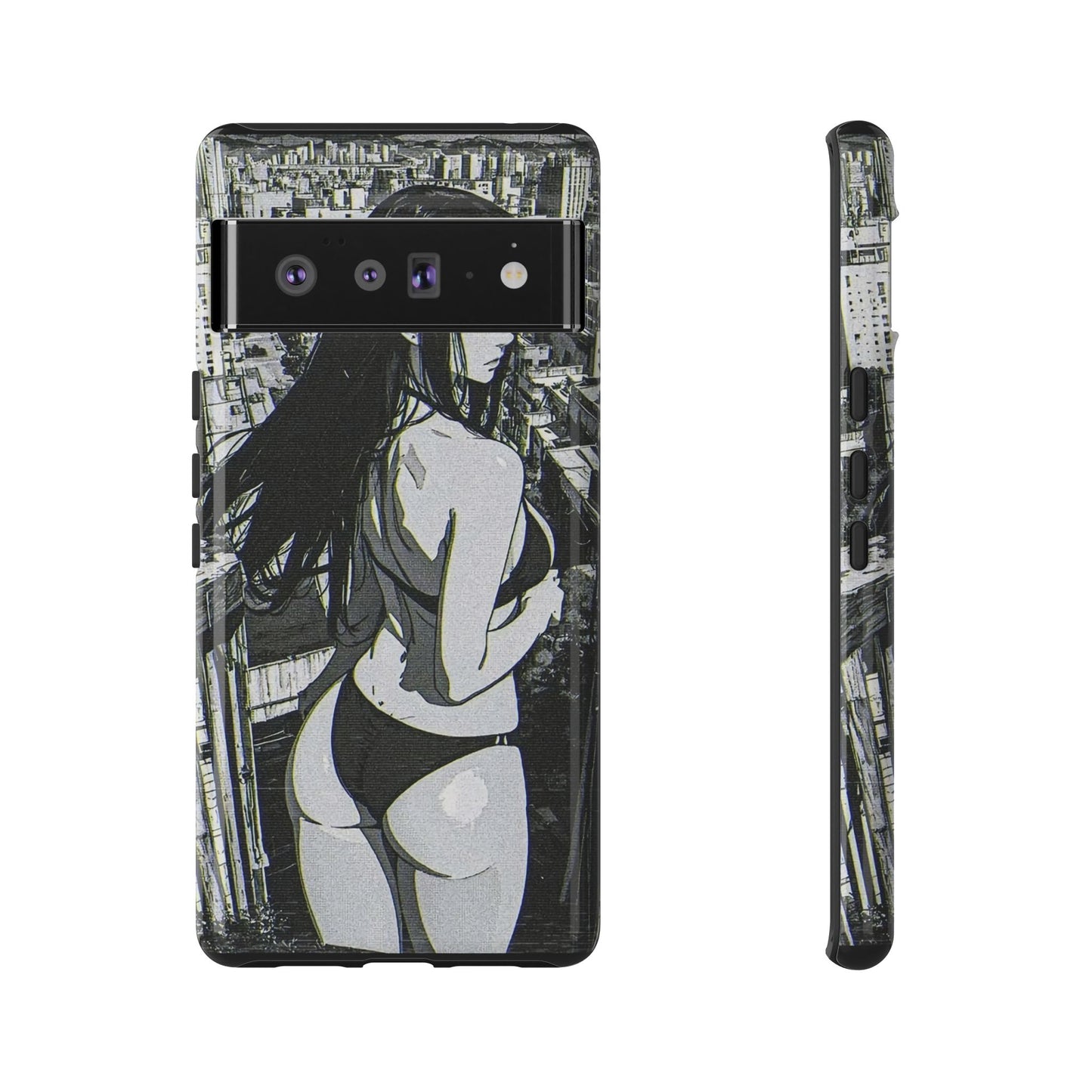 Tough Phone Case, Anime Manga Girl Bikini Design, iPhone, Galaxy, Google Pixel, Hentai Ecchi Art