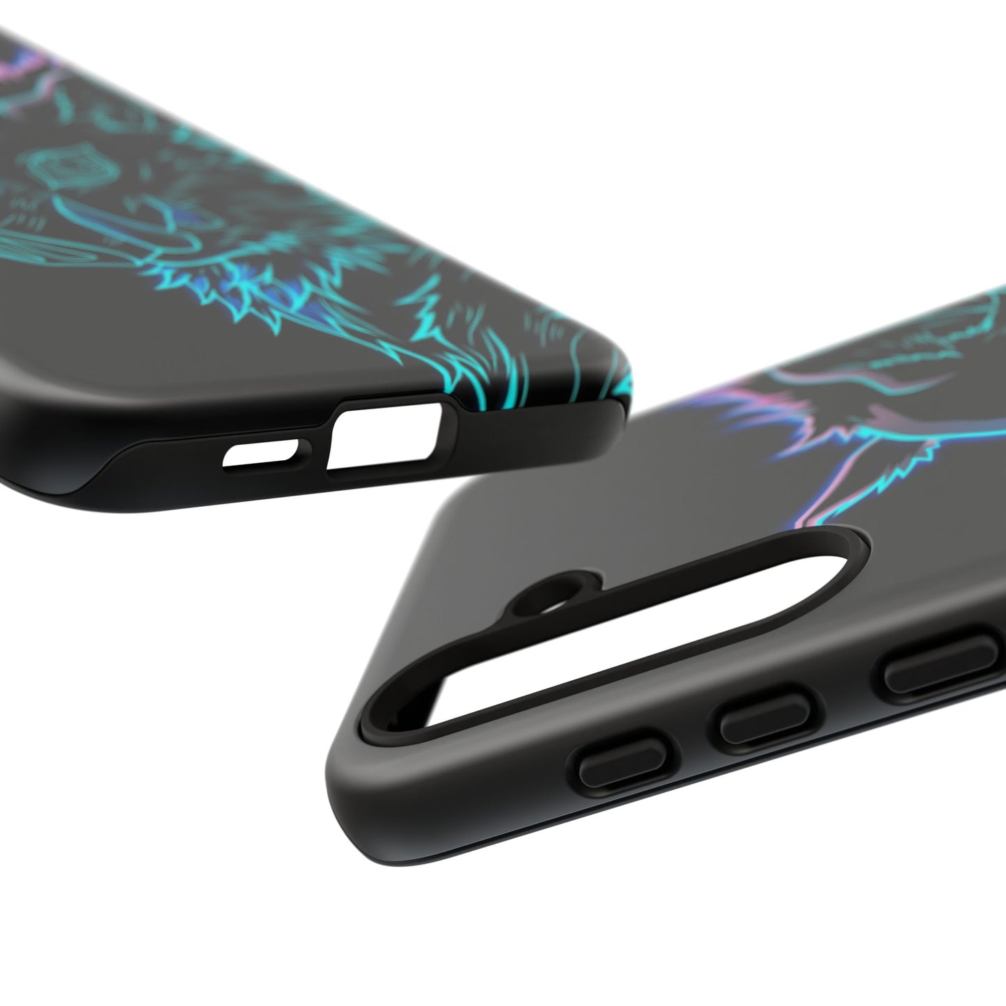 Tough Cases For iPhone, Galaxy, Anime Hashibira Beast Slayer Neon Design
