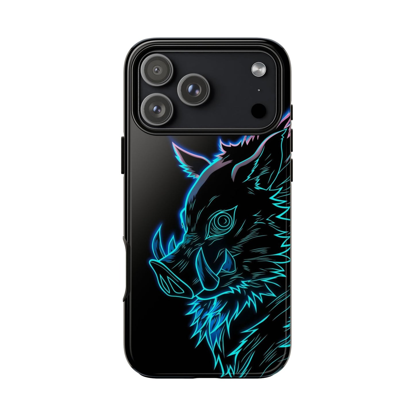 Tough Cases For iPhone, Galaxy, Anime Hashibira Beast Slayer Neon Design