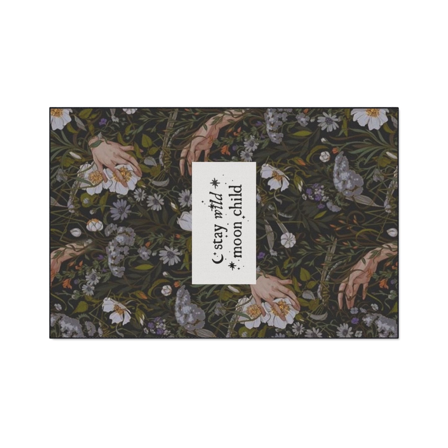 Stay Wild Moon Child Heavy Duty Floor Mat – Floral Boho Entry Rug