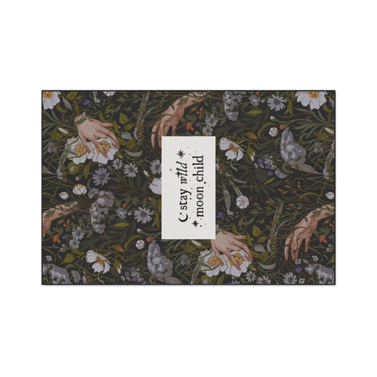 Stay Wild Moon Child Heavy Duty Floor Mat – Floral Boho Entry Rug