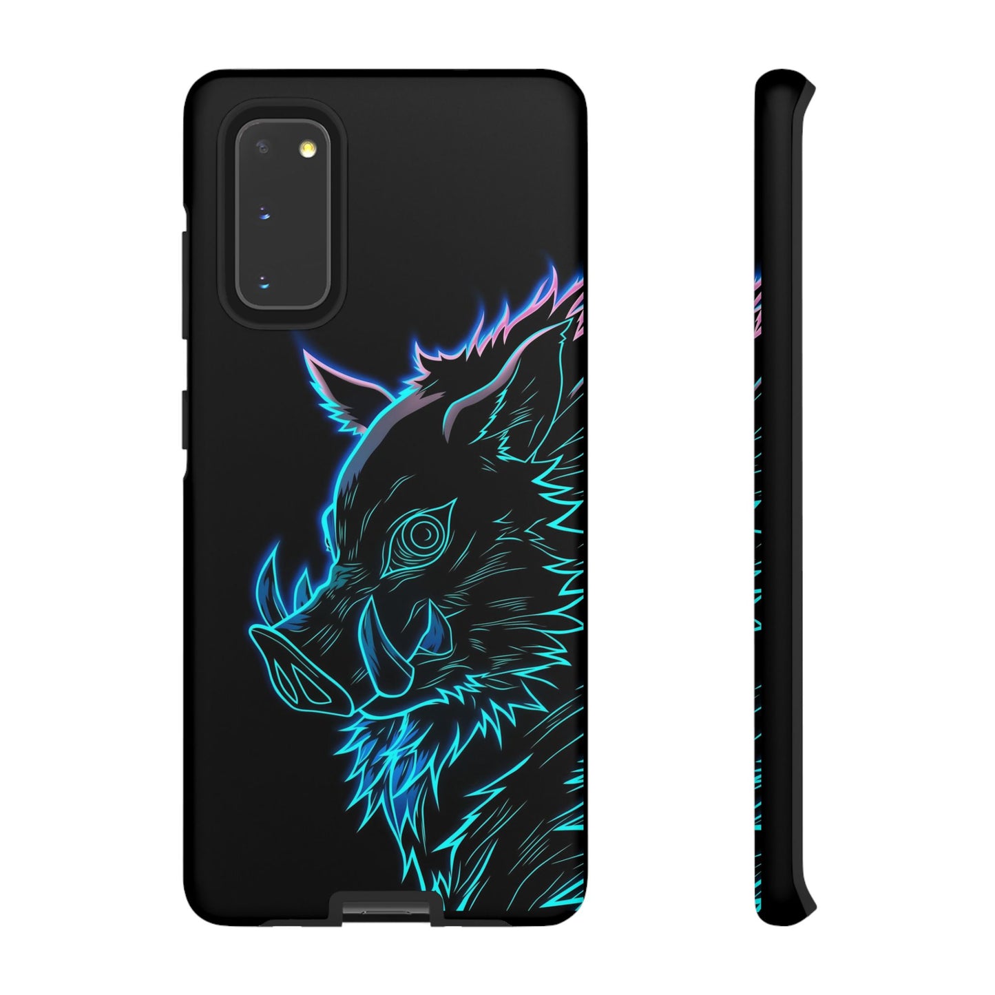 Tough Cases For iPhone, Galaxy, Anime Hashibira Beast Slayer Neon Design