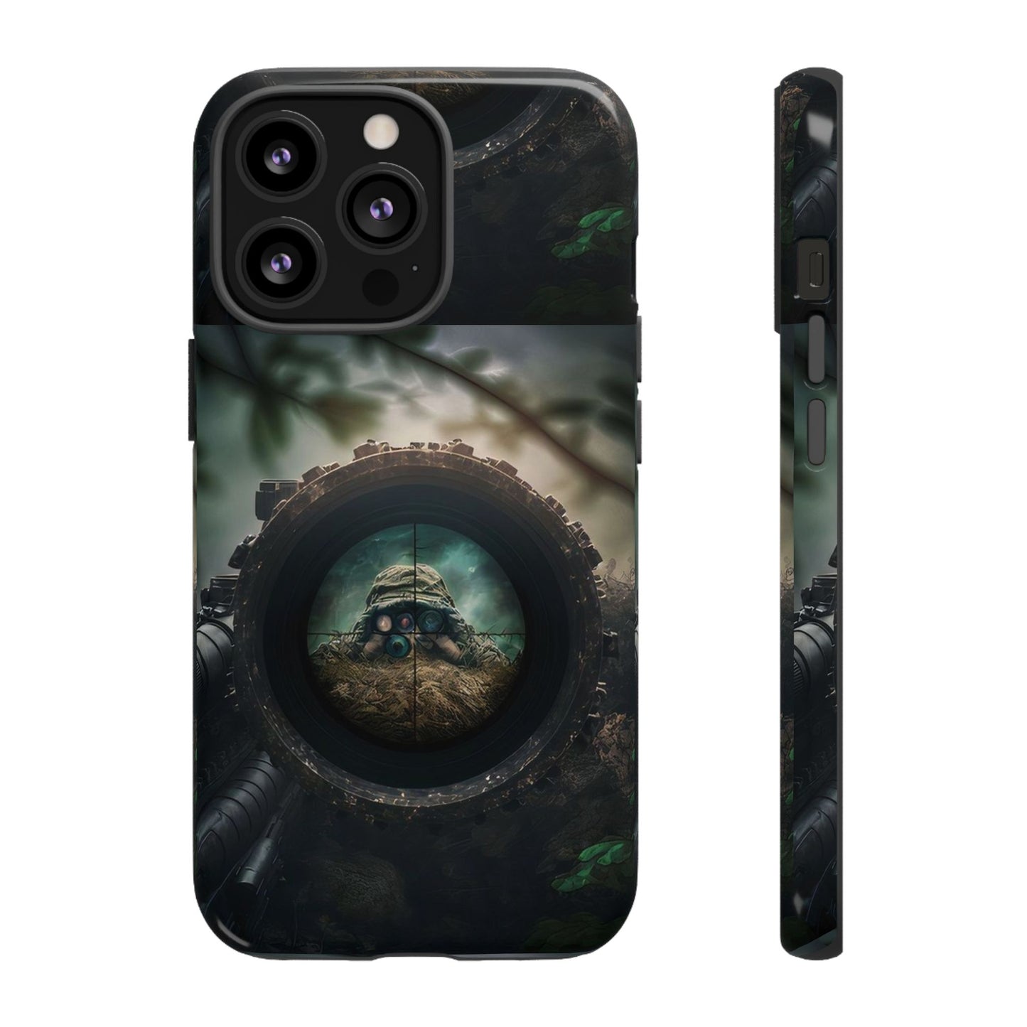 Sniper Scope Soldier Phone Case | Dual Layer Tough Cover  For iPhone
